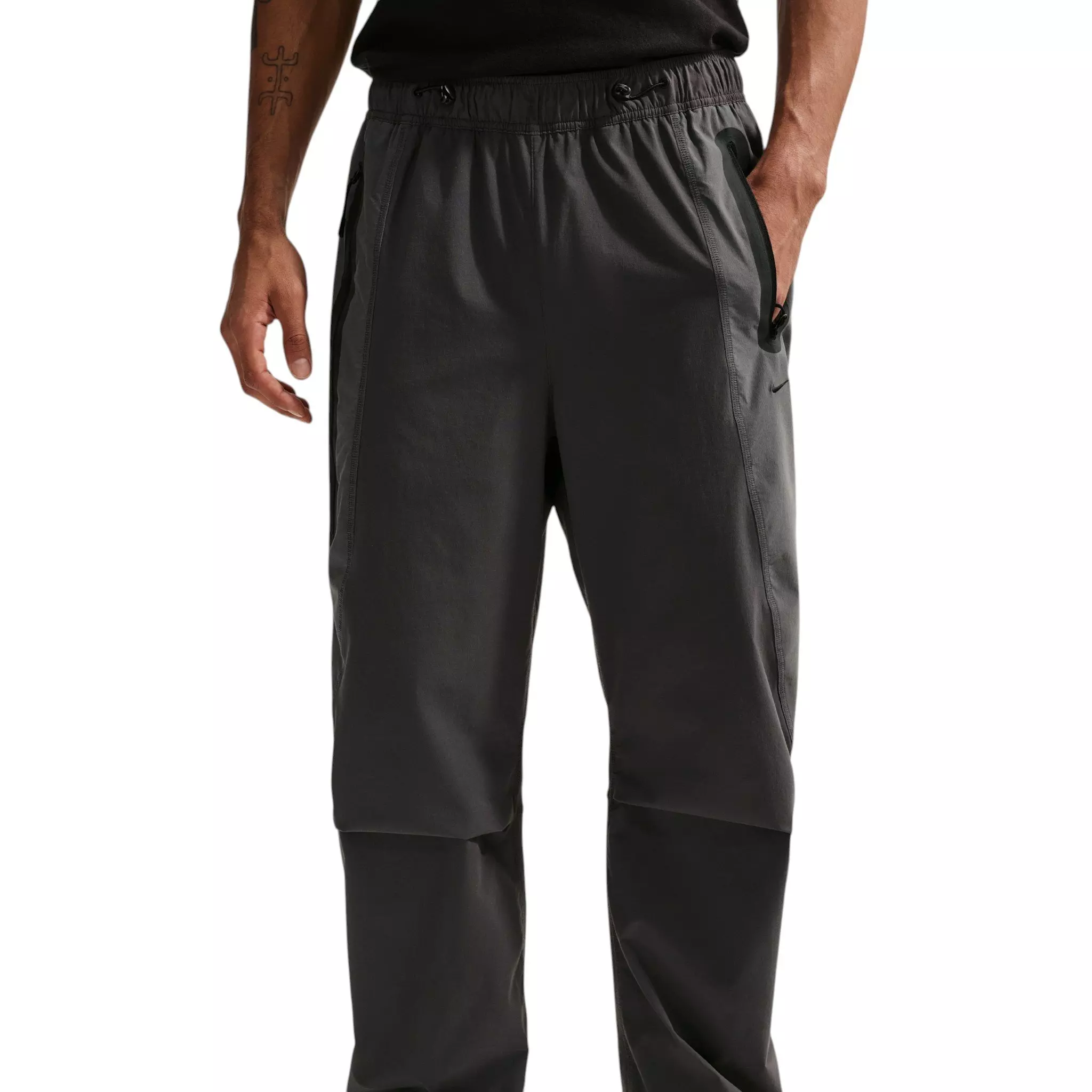 Nike Men's Tech Dri-FIT Woven Color-Block Pants - Anthracite/Iron Grey/Black - ANTHRACITE/GREY/BLACK