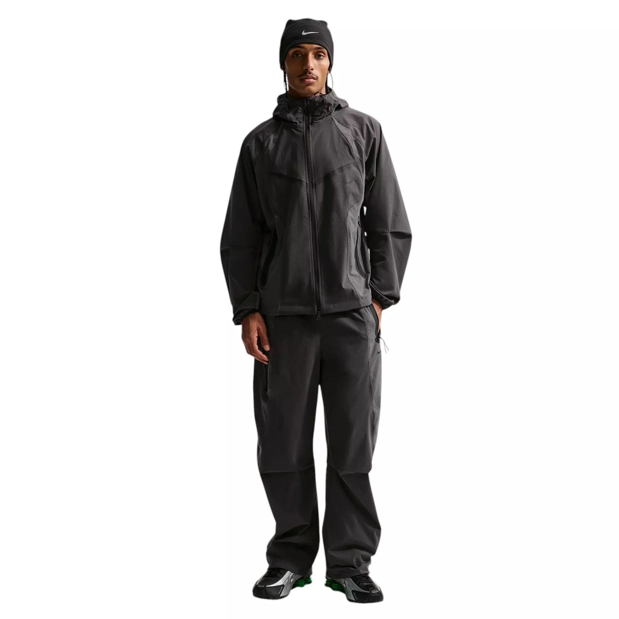 Nike Men's Tech Dri-FIT Woven Color-Block Pants - Anthracite/Iron Grey/Black - ANTHRACITE/GREY/BLACK