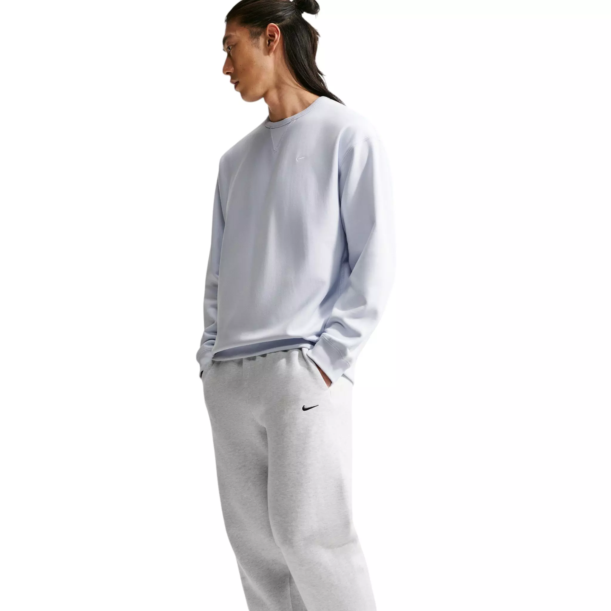 Nike Men's Solo Swoosh Cuffed Pants - WHITE