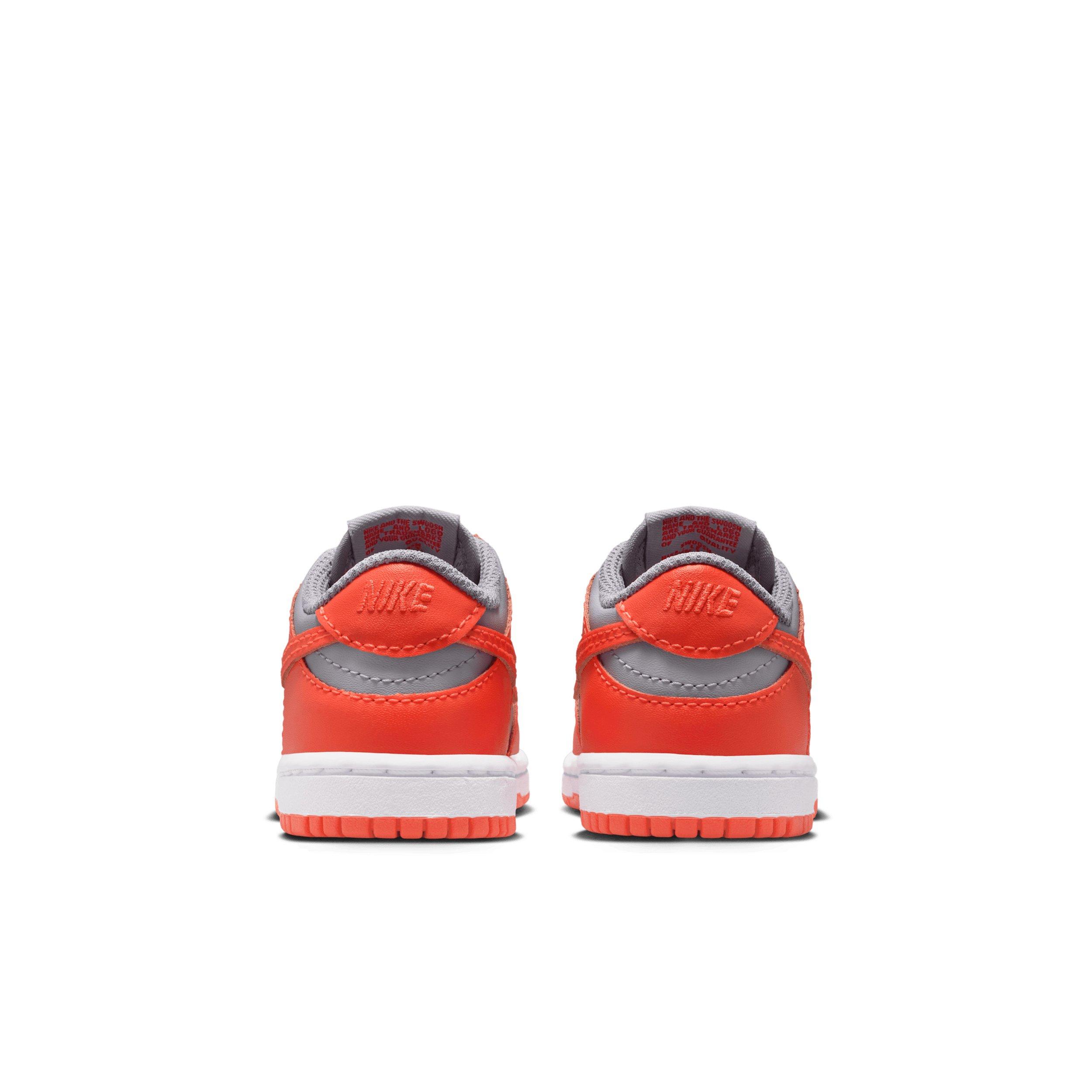 Nike Dunk Low Infant Boys' "Cement Grey/Team Orange/White/Team Orange" Shoe