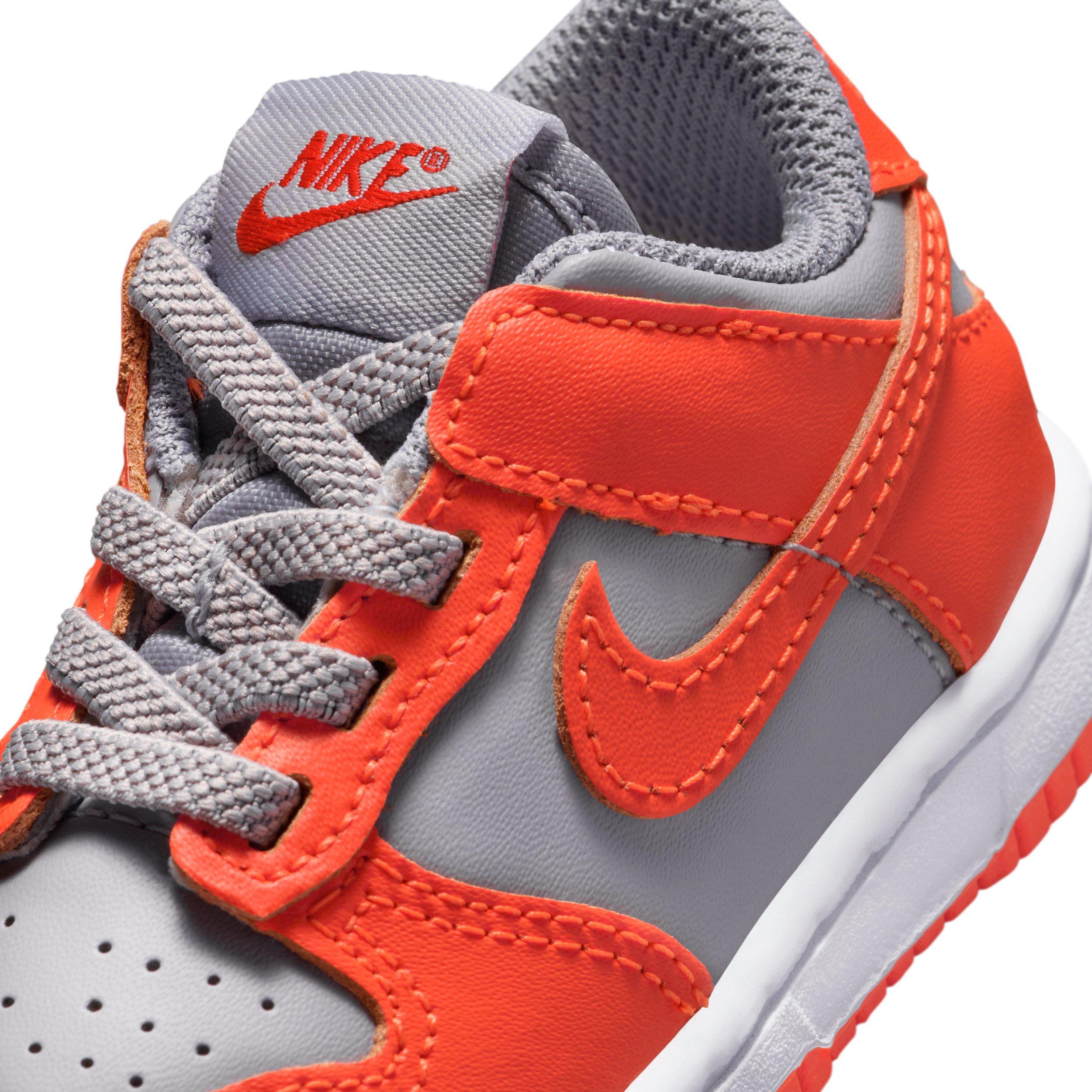 Nike Dunk Low Infant Boys' "Cement Grey/Team Orange/White/Team Orange" Shoe