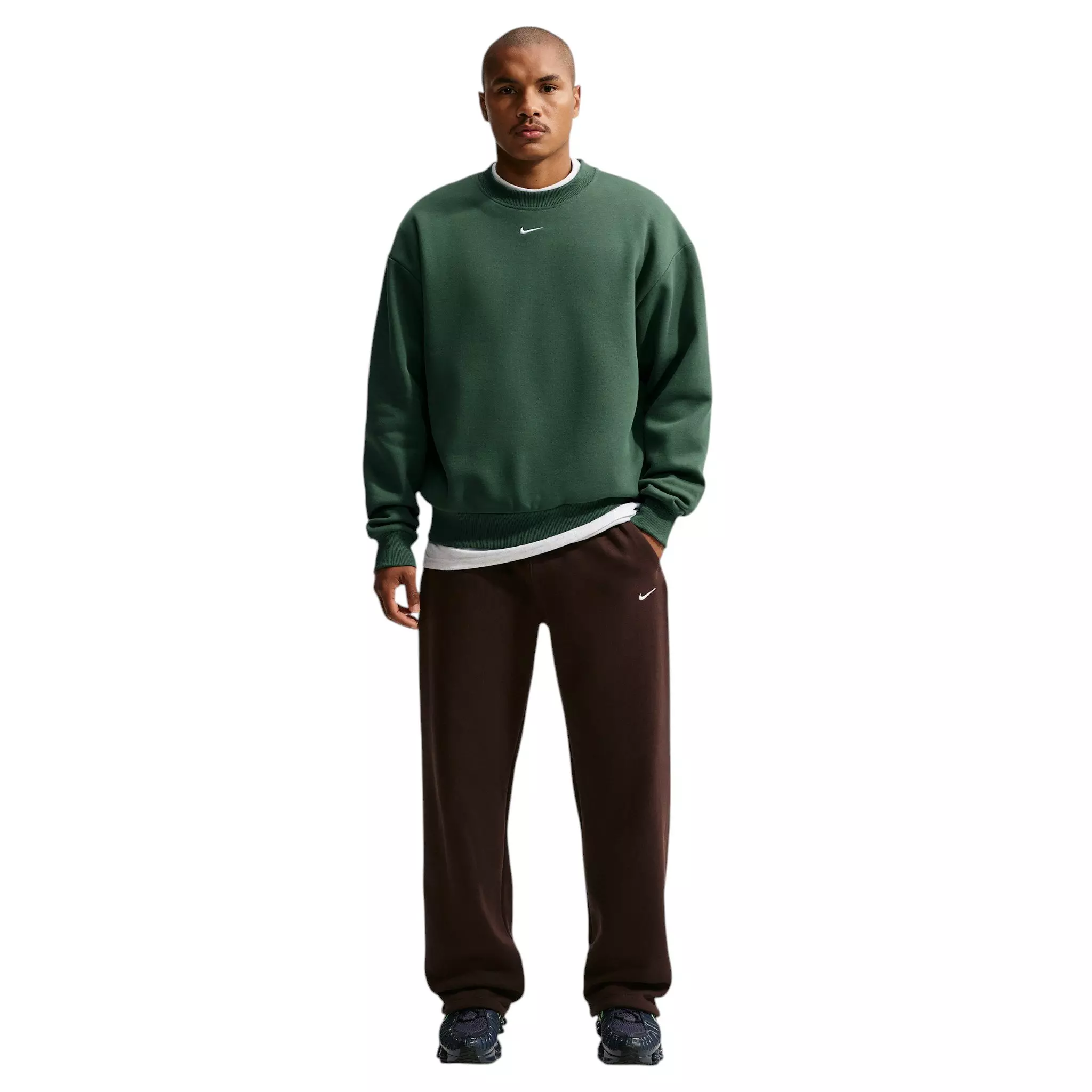 Nike Men's Solo Swoosh Bungee Pants - Velvet Brown/Sail - BROWN/SAIL