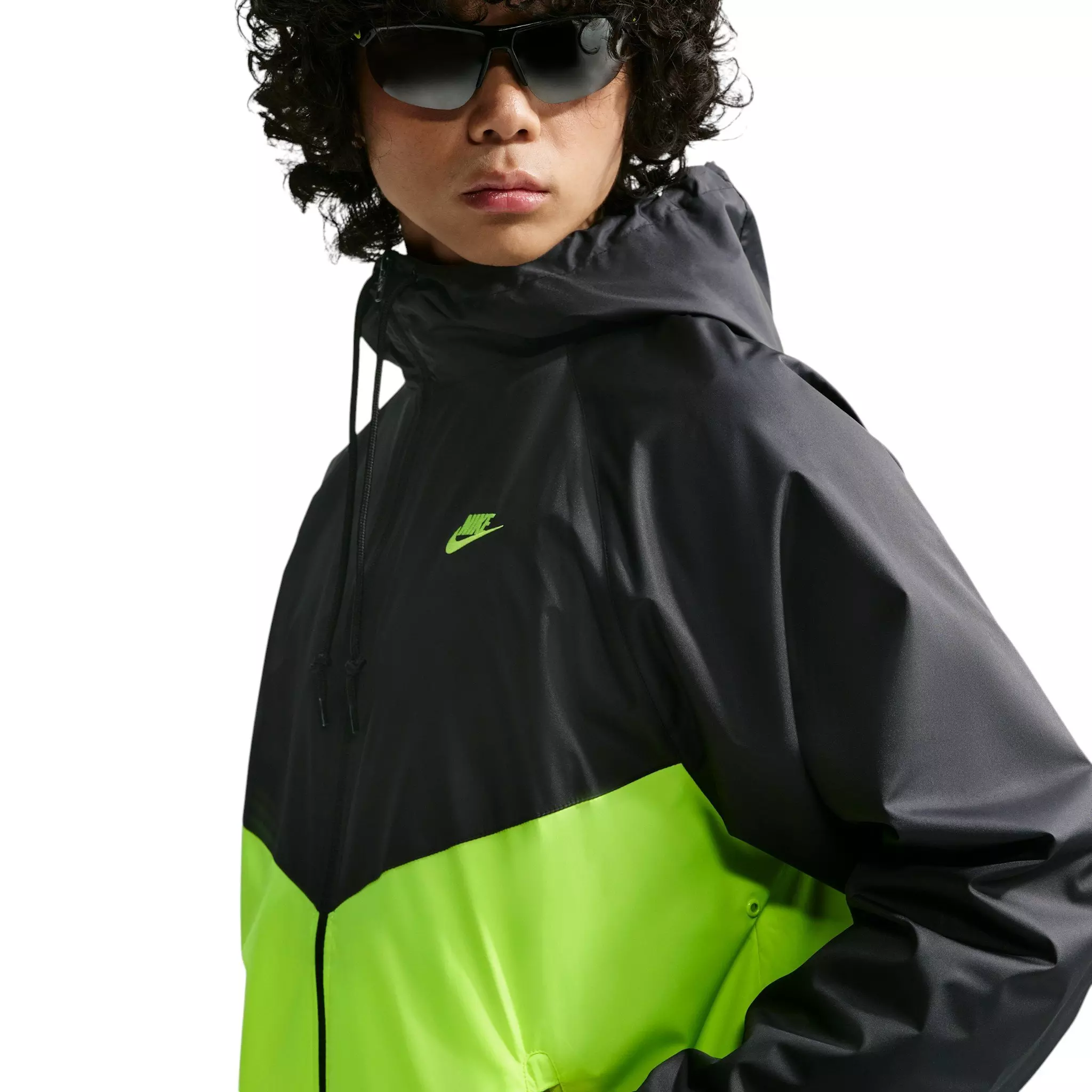 Nike Men's Windrunner Lined Jacket - BLACK/VOLT