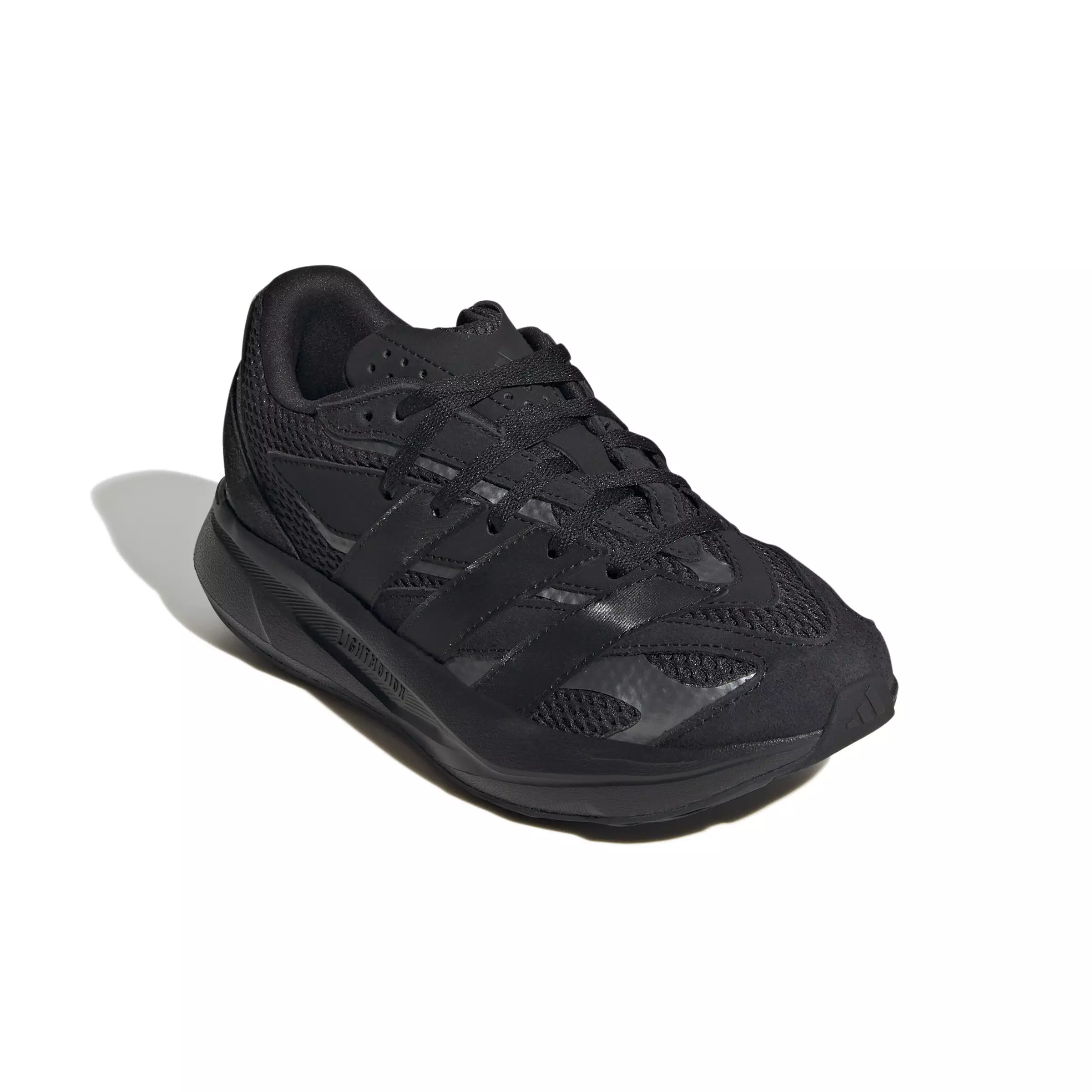 adidas Lightblaze "Core Black/Core Black/Iron Metallic" Grade School Boys' Shoe - BLACK/BLACK/IRON