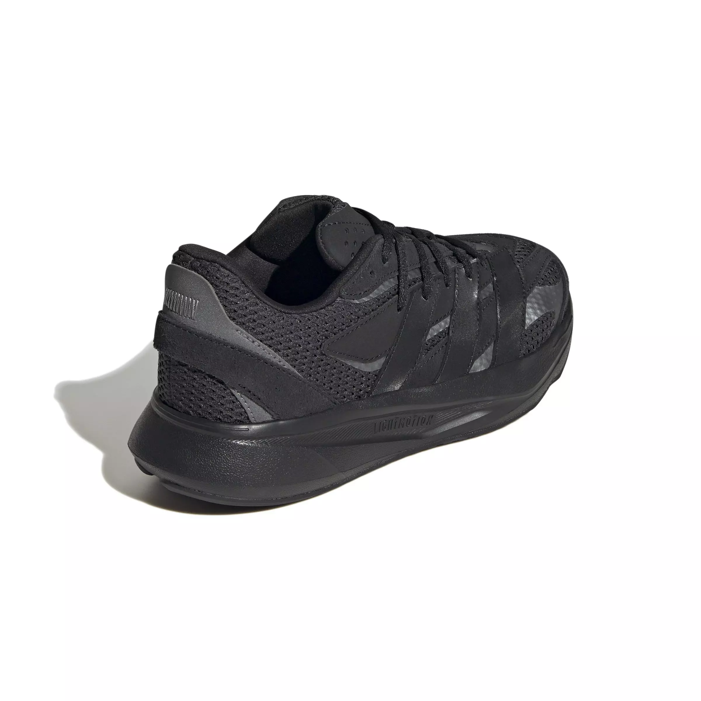 adidas Lightblaze "Core Black/Core Black/Iron Metallic" Grade School Boys' Shoe - BLACK/BLACK/IRON