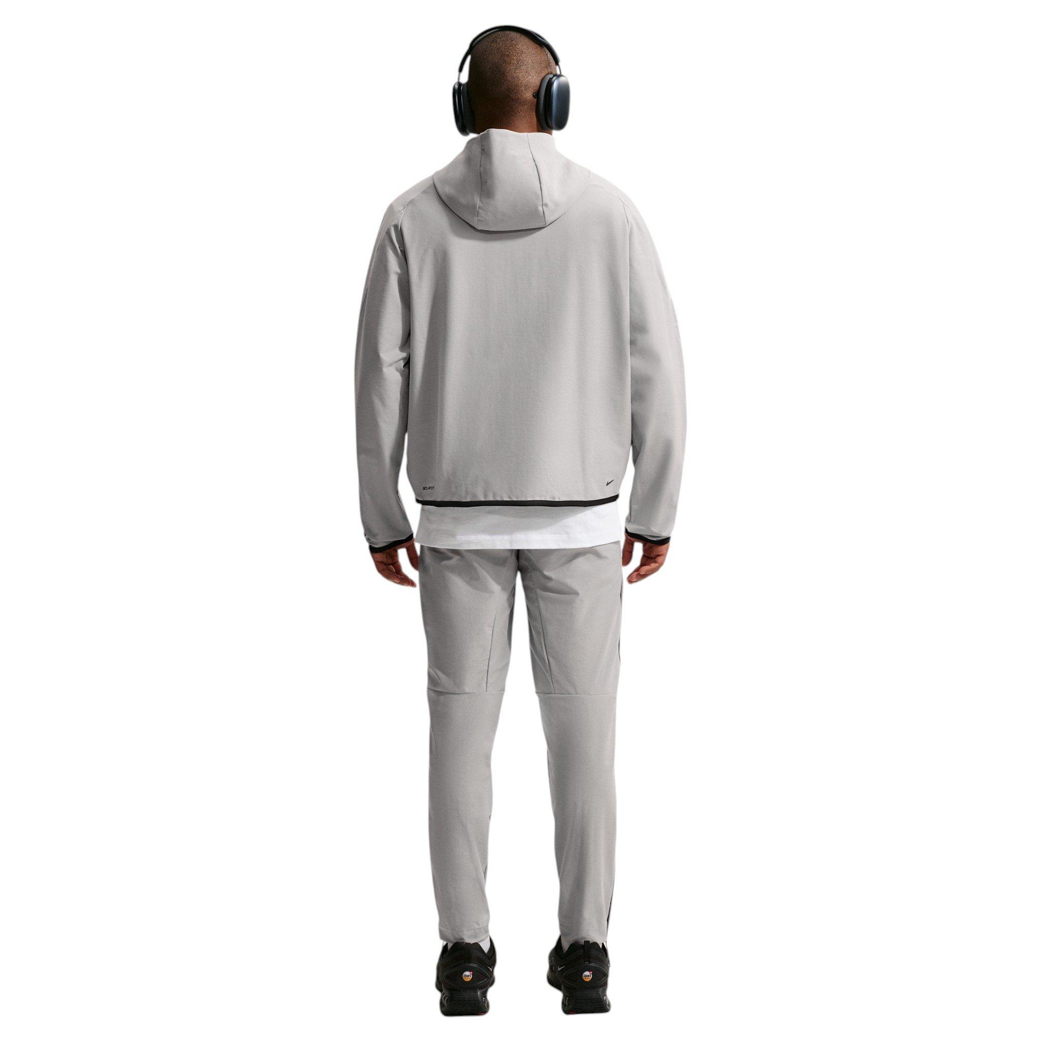 Nike Men's Tech Shori Knit Full-Zip Windrunner Jacket - College Grey/Black - GREY/BLACK Thumbnail View 5