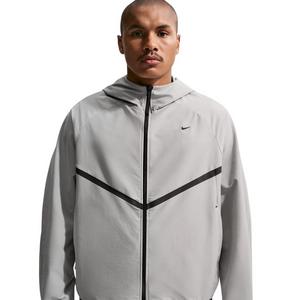 Nike Men's Tech Shori Knit Full-Zip Windrunner Jacket - College Grey/Black - GREY/BLACK