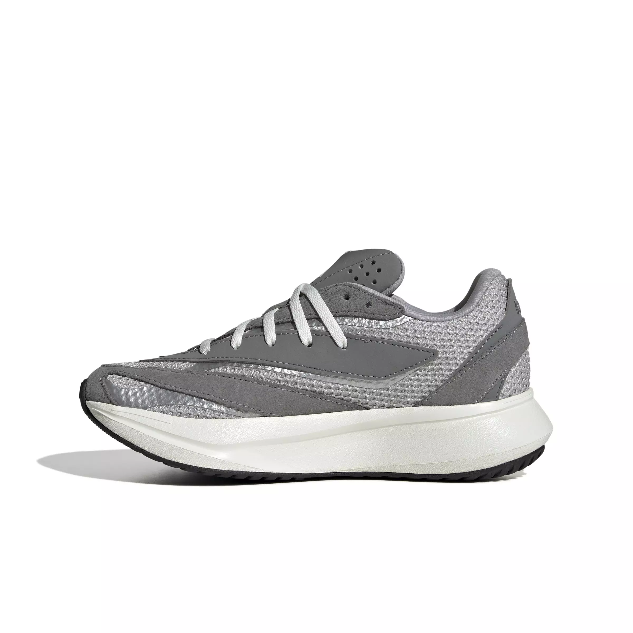 adidas Lightblaze "Grey Two/Grey Three/Silver Metallic" Grade School Boys' Shoe - GREY/GREY/SILVER