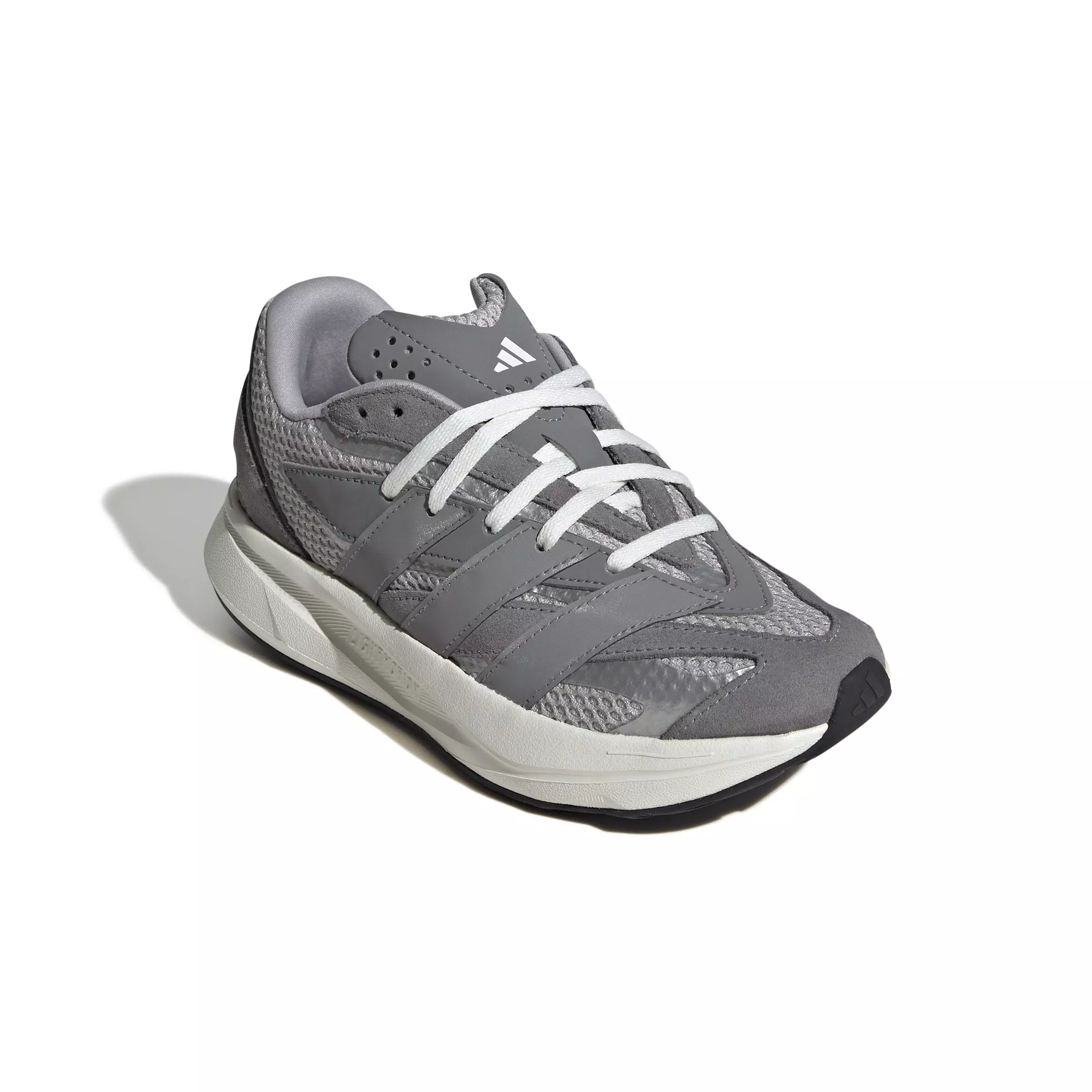 adidas Lightblaze "Grey Two/Grey Three/Silver Metallic" Grade School Boys' Shoe - GREY/GREY/SILVER
