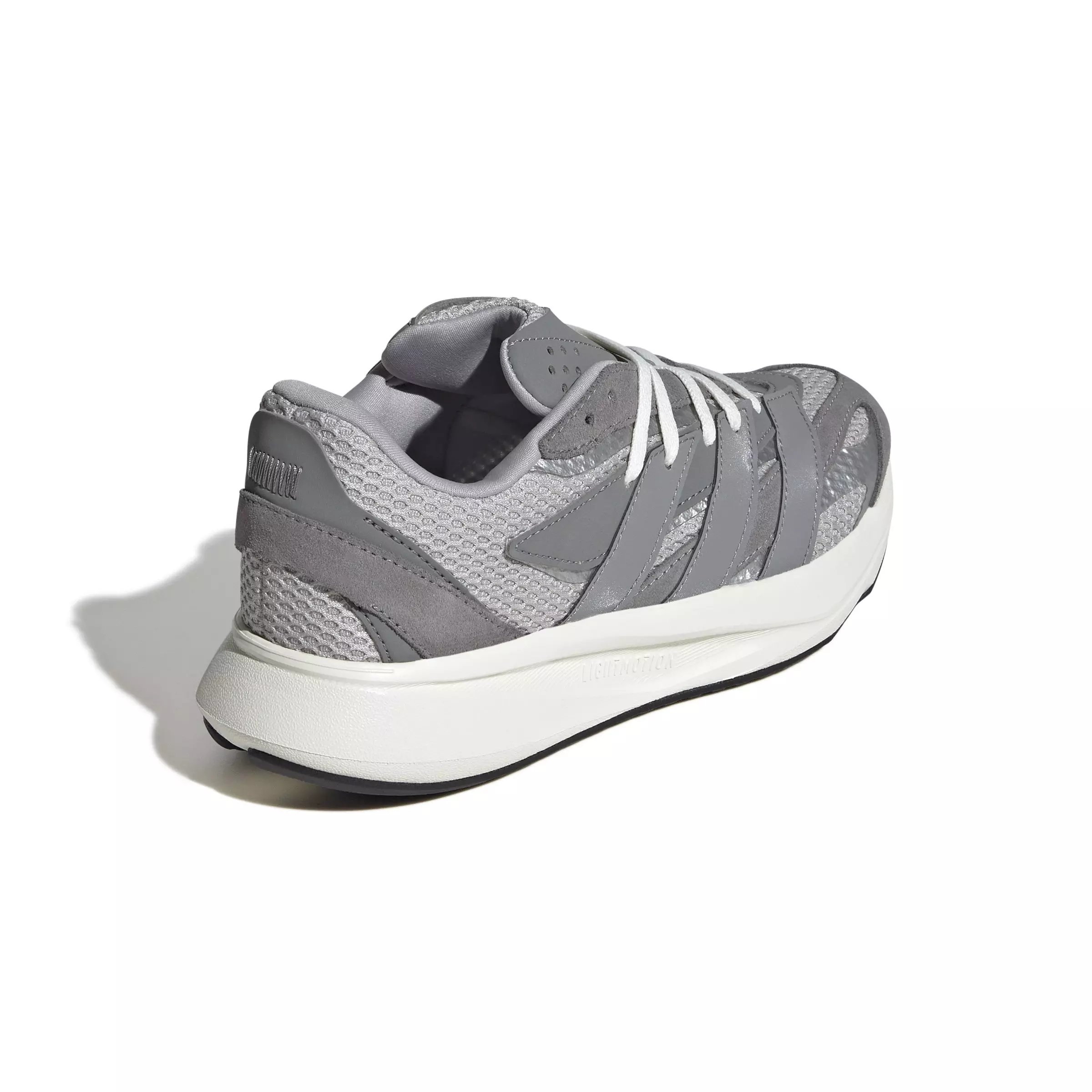 adidas Lightblaze "Grey Two/Grey Three/Silver Metallic" Grade School Boys' Shoe - GREY/GREY/SILVER