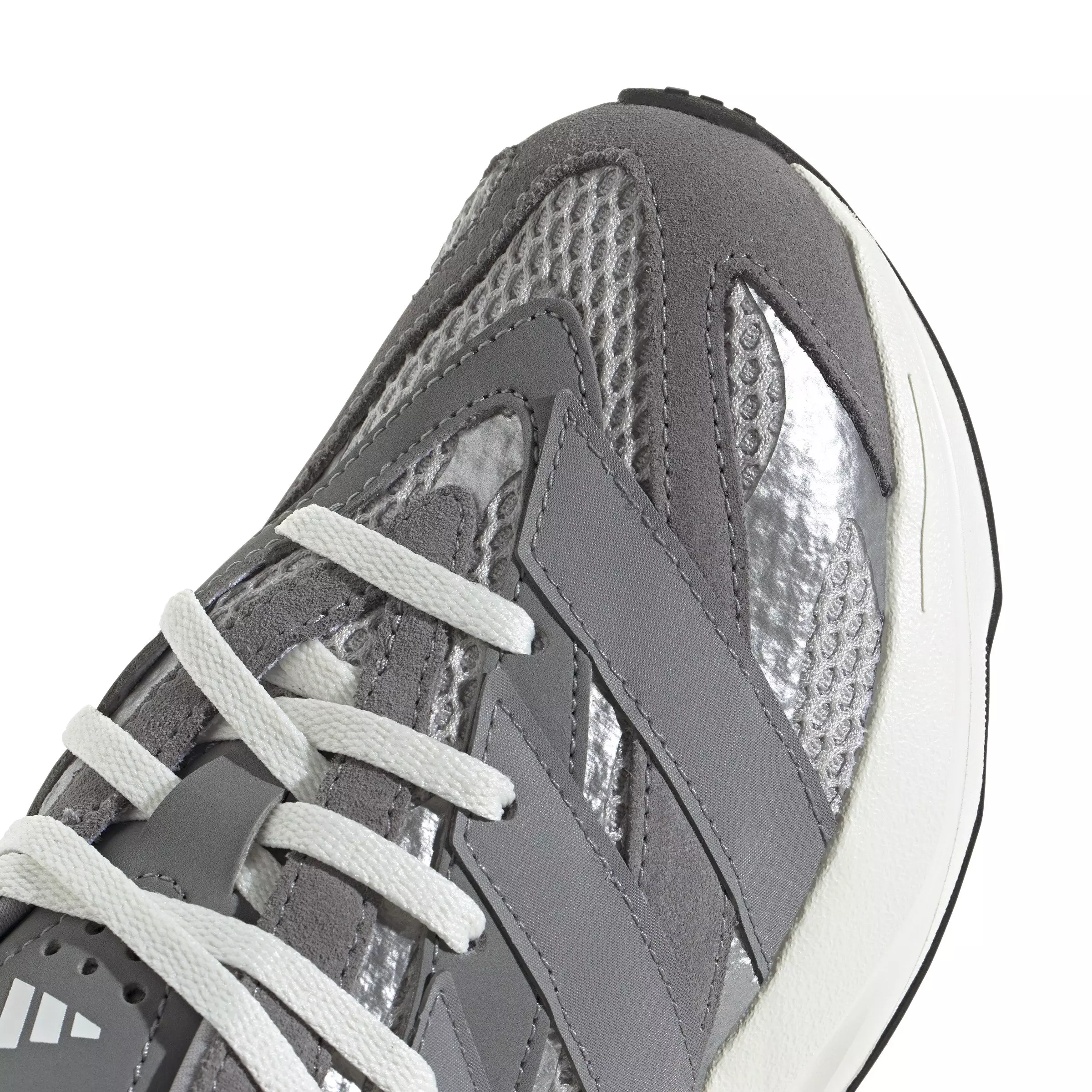 adidas Lightblaze "Grey Two/Grey Three/Silver Metallic" Grade School Boys' Shoe - GREY/GREY/SILVER