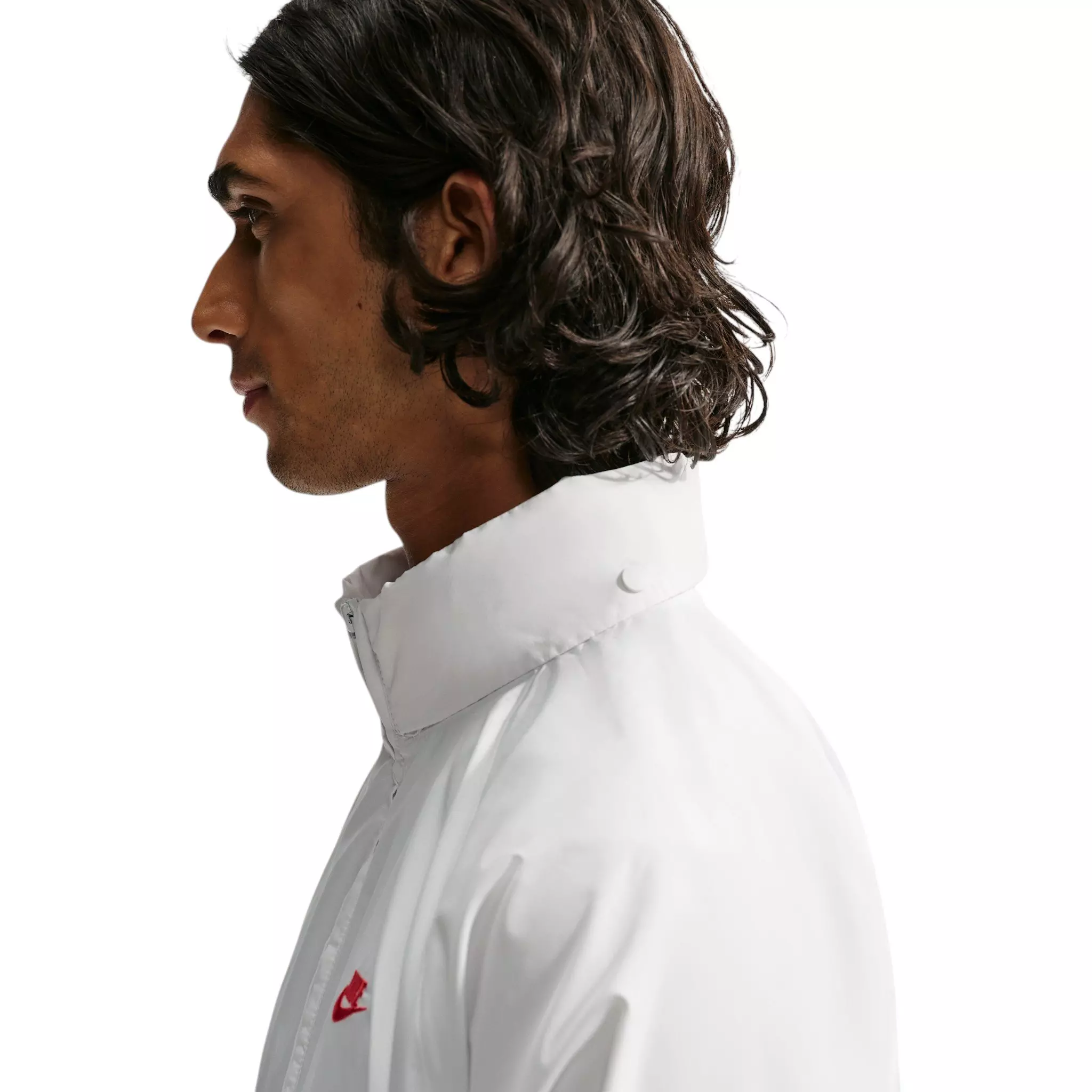 Nike Men's Windrunner Lightweight Half-Zip Jacket - Summit White/Blue Void/Light Crimson - WHITE/BLUE/CRIMSON