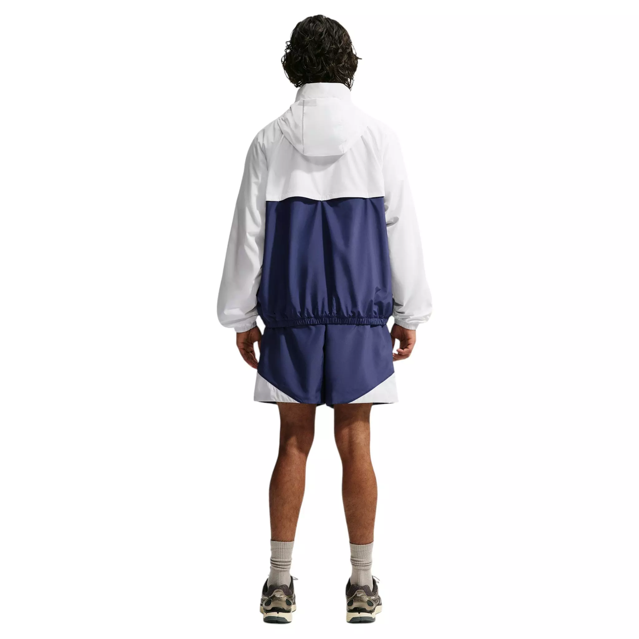 Nike Men's Windrunner Lightweight Half-Zip Jacket - Summit White/Blue Void/Light Crimson - WHITE/BLUE/CRIMSON