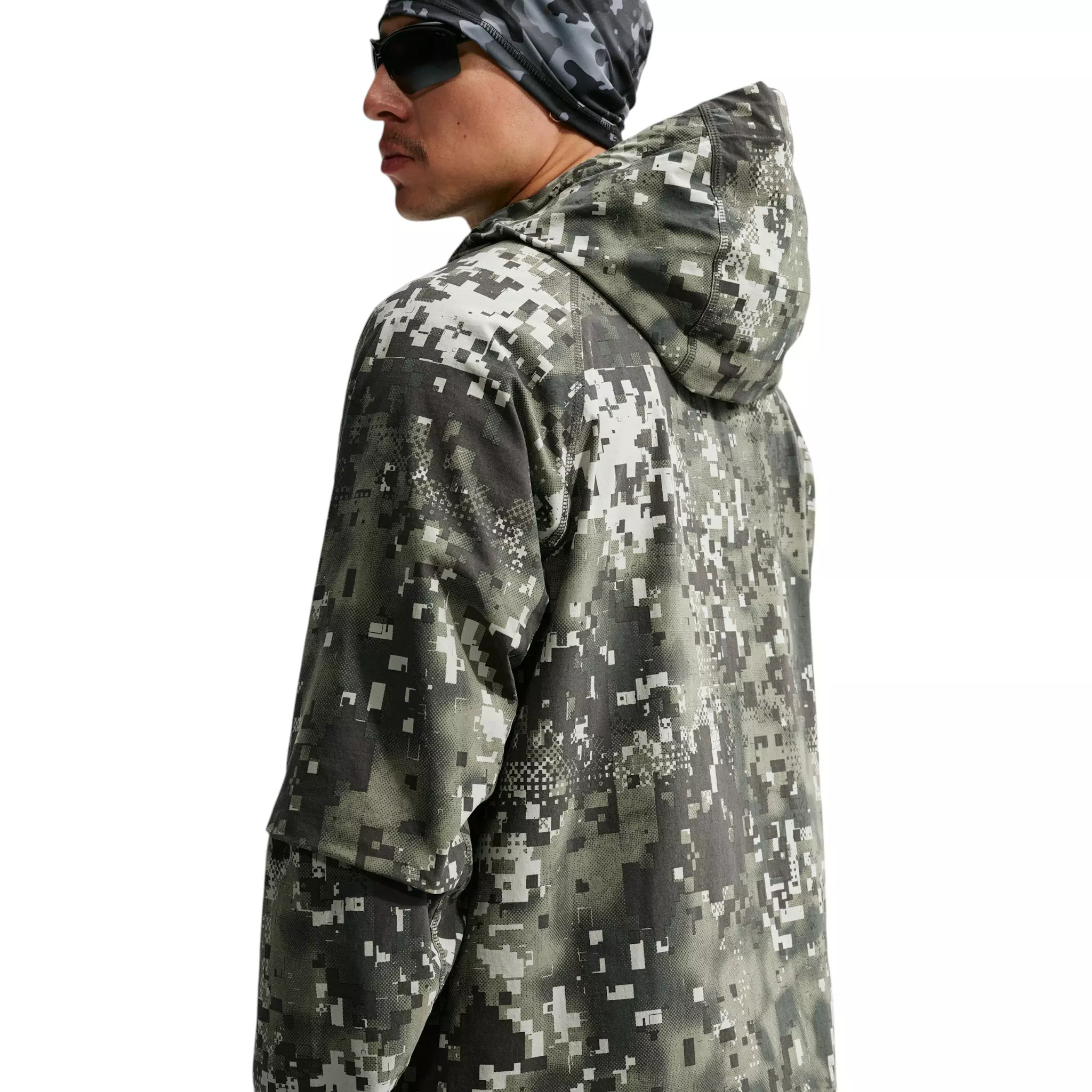 Nike Men's Tech Dri-FIT Woven Full-Zip Jacket - Silver Sage/Black - SILVER/BLACK