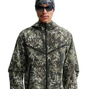 Nike Men's Tech Dri-FIT Woven Full-Zip Jacket - Silver Sage/Black - SILVER/BLACK