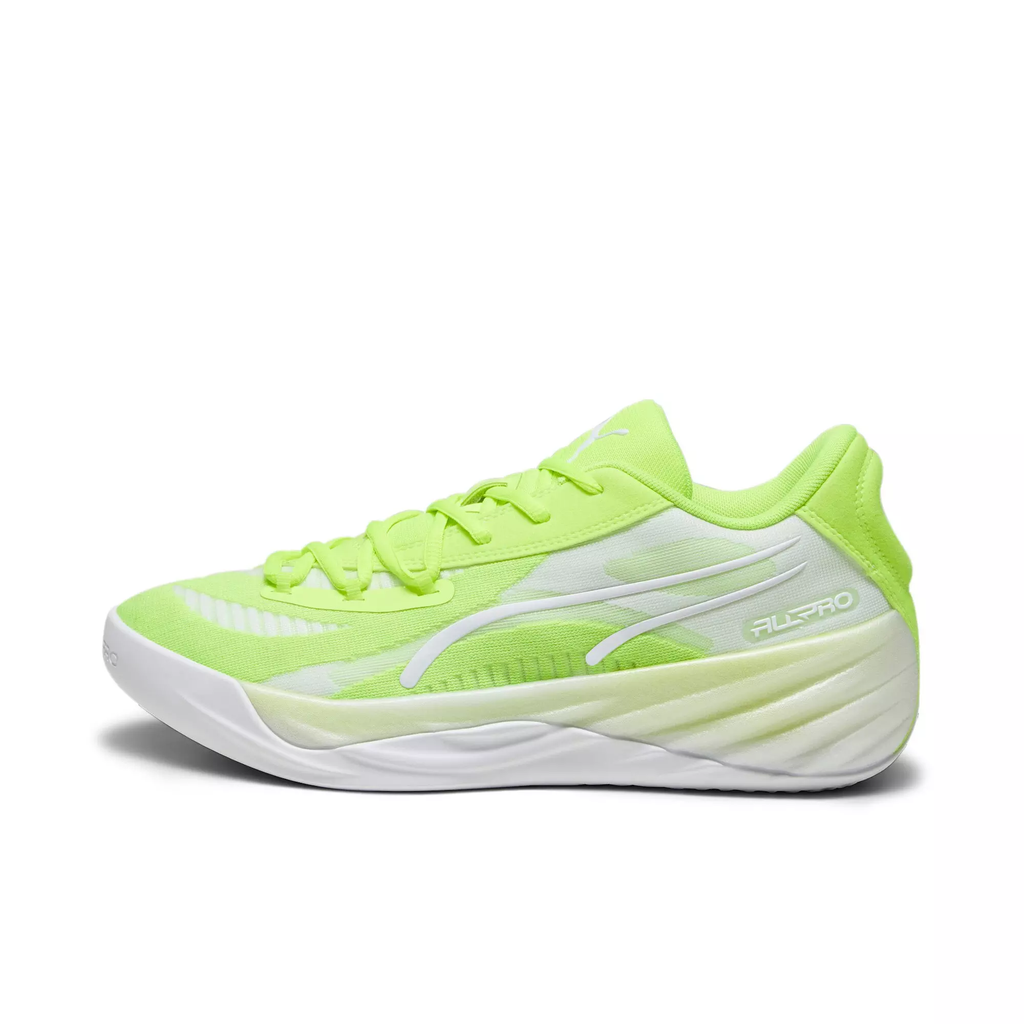 PUMA All-Pro Nitro "Lime Squeeze/Puma White" Men's Basketball Shoe - LIME/WHITE