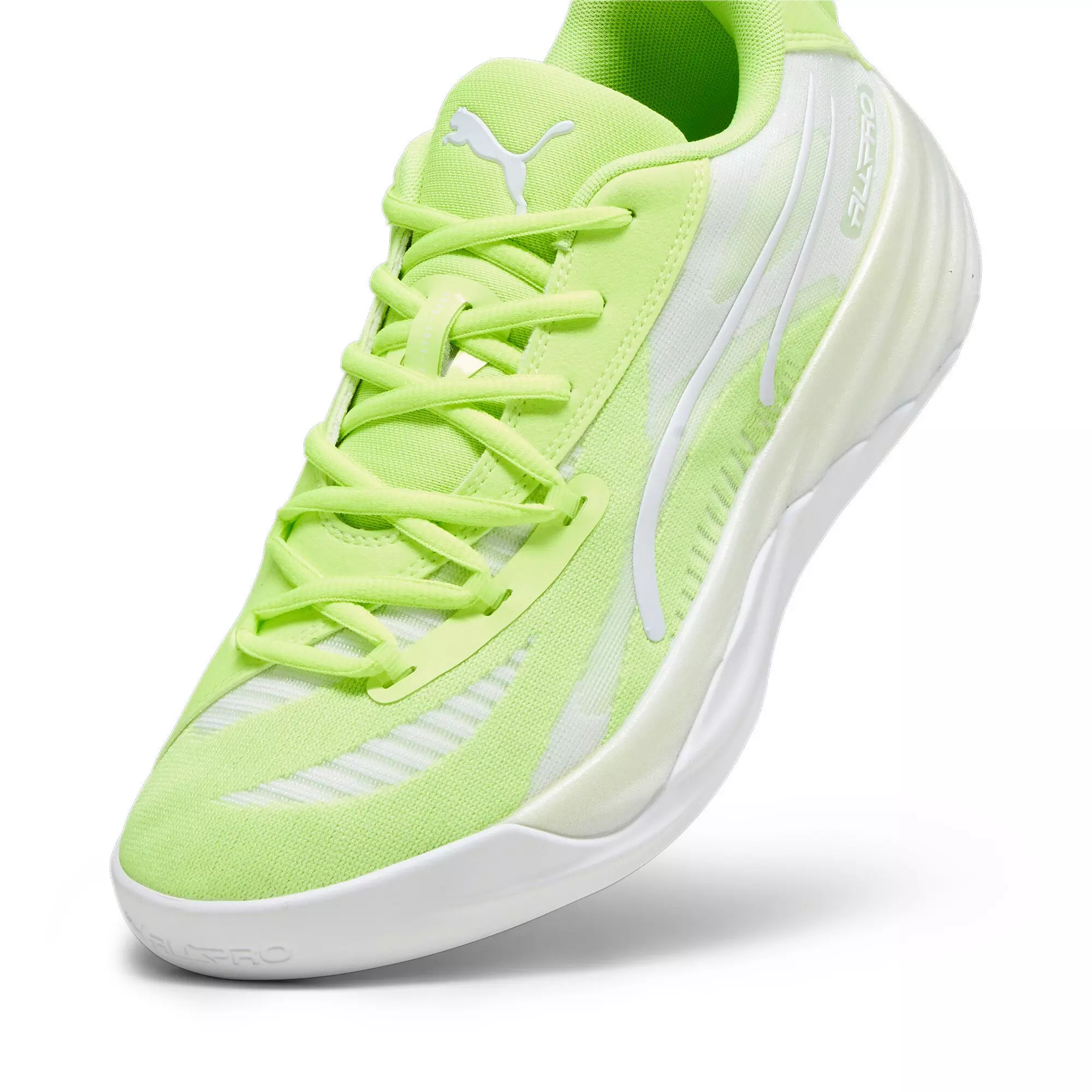 PUMA All-Pro Nitro "Lime Squeeze/Puma White" Men's Basketball Shoe - LIME/WHITE