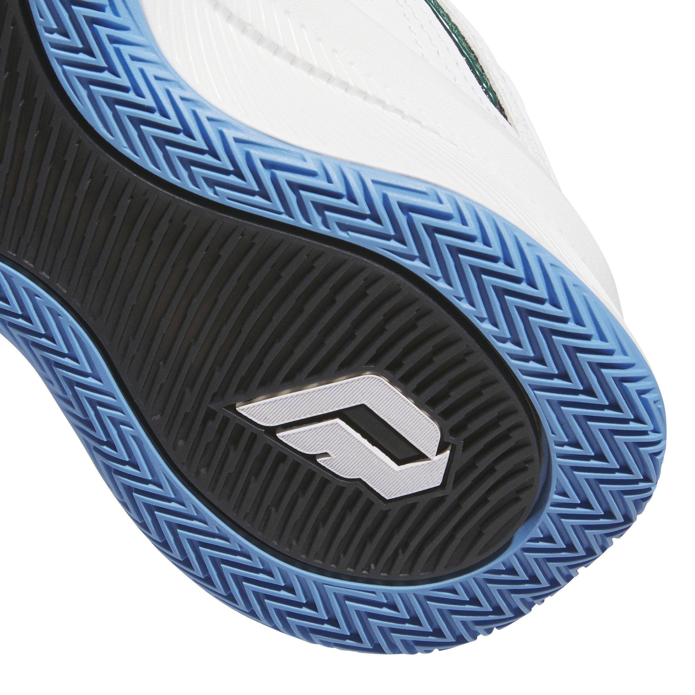 adidas Dame Certified 3 Grade School Boys' "Ftwr White/Collegiate Green/Blue Burst" Basketball Shoe