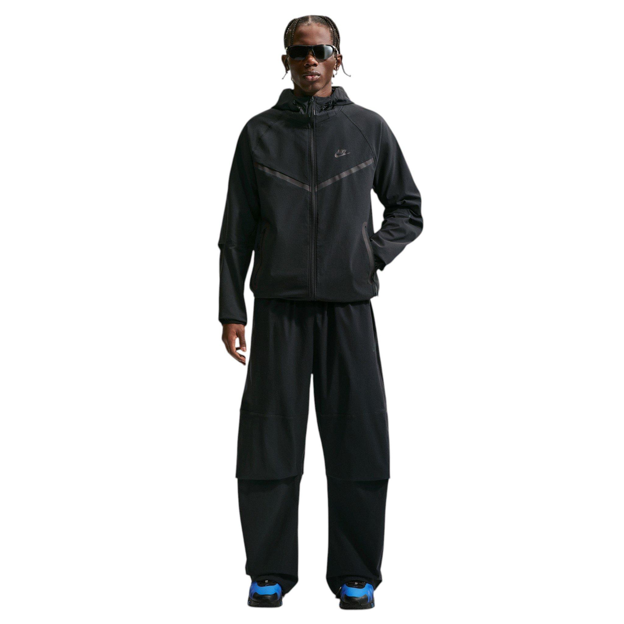 Nike Men's Tech Dri-FIT Woven Full-Zip Windrunner Jacket - BLACK Thumbnail View 5
