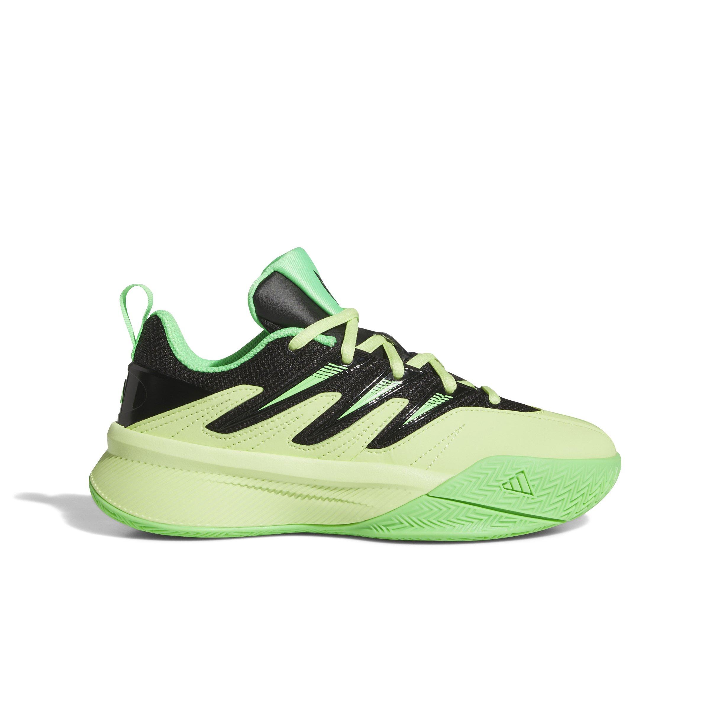 adidas Dame Certified 3 "Pulse Lime/Core Black/Screaming Green" Grade School Boys' Basketball Shoe - LIME/BLACK/GREEN Thumbnail View 1