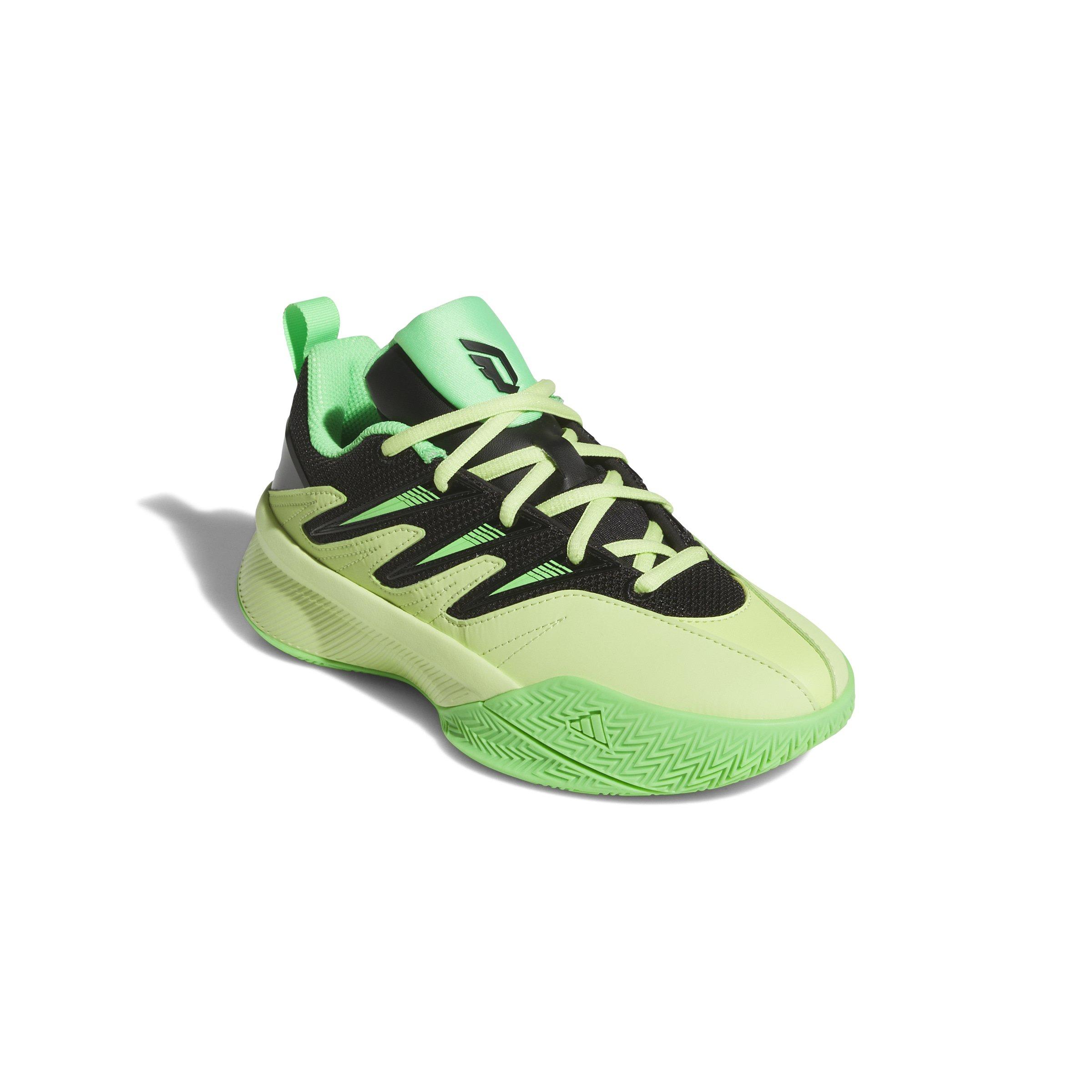 adidas Dame Certified 3 "Pulse Lime/Core Black/Screaming Green" Grade School Boys' Basketball Shoe - LIME/BLACK/GREEN Thumbnail View 3