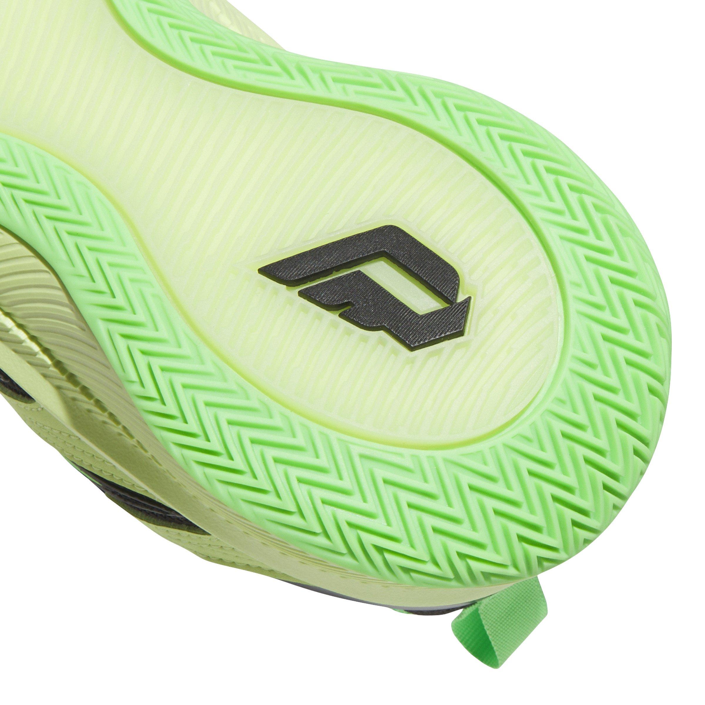 adidas Dame Certified 3 "Pulse Lime/Core Black/Screaming Green" Grade School Boys' Basketball Shoe - LIME/BLACK/GREEN Thumbnail View 7