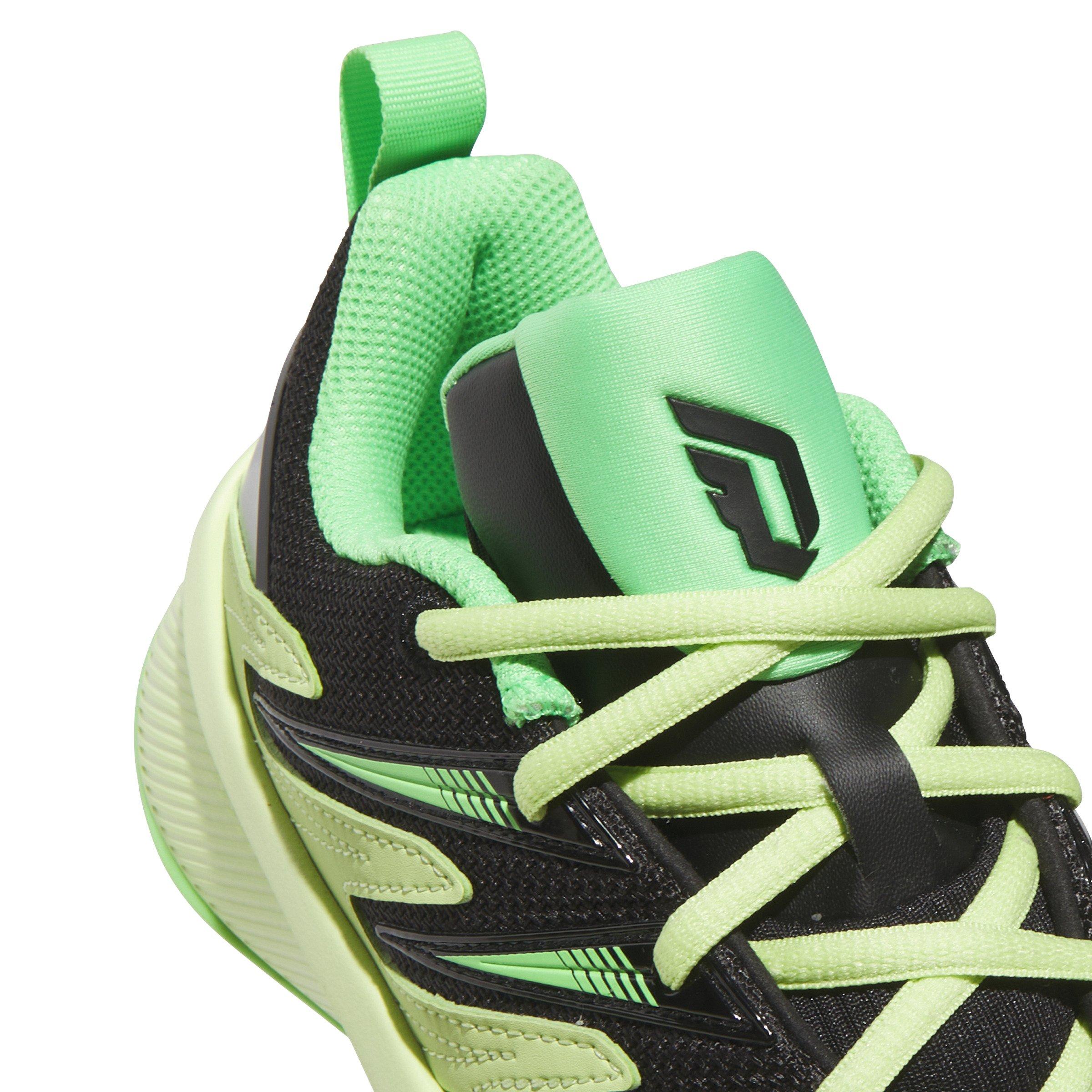 adidas Dame Certified 3 "Pulse Lime/Core Black/Screaming Green" Grade School Boys' Basketball Shoe - LIME/BLACK/GREEN Thumbnail View 8