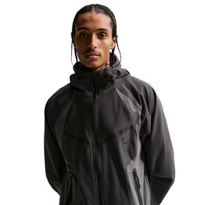 Nike Men's Tech Dri-FIT Woven Full-Zip Color-Block Windrunner Jacket - Anthracite/Iron Grey/Black - ANTHRACITE/GREY/BLACK