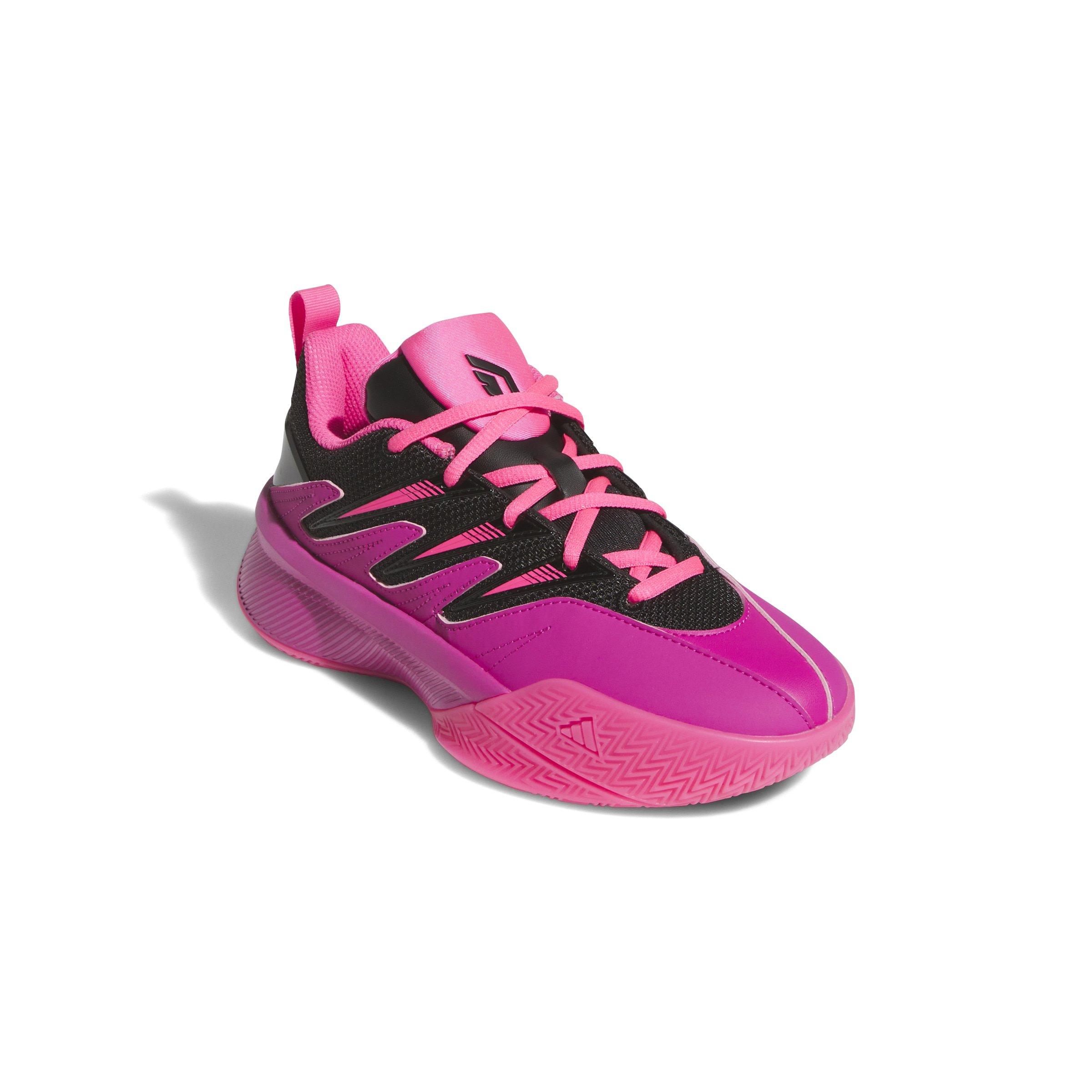 adidas Dame Certified 3 "Lucid Fuchsia/Core Black/Lucid Pink" Grade School Boys' Basketball Shoe - FUCHSIA/BLACK/PINK Thumbnail View 3