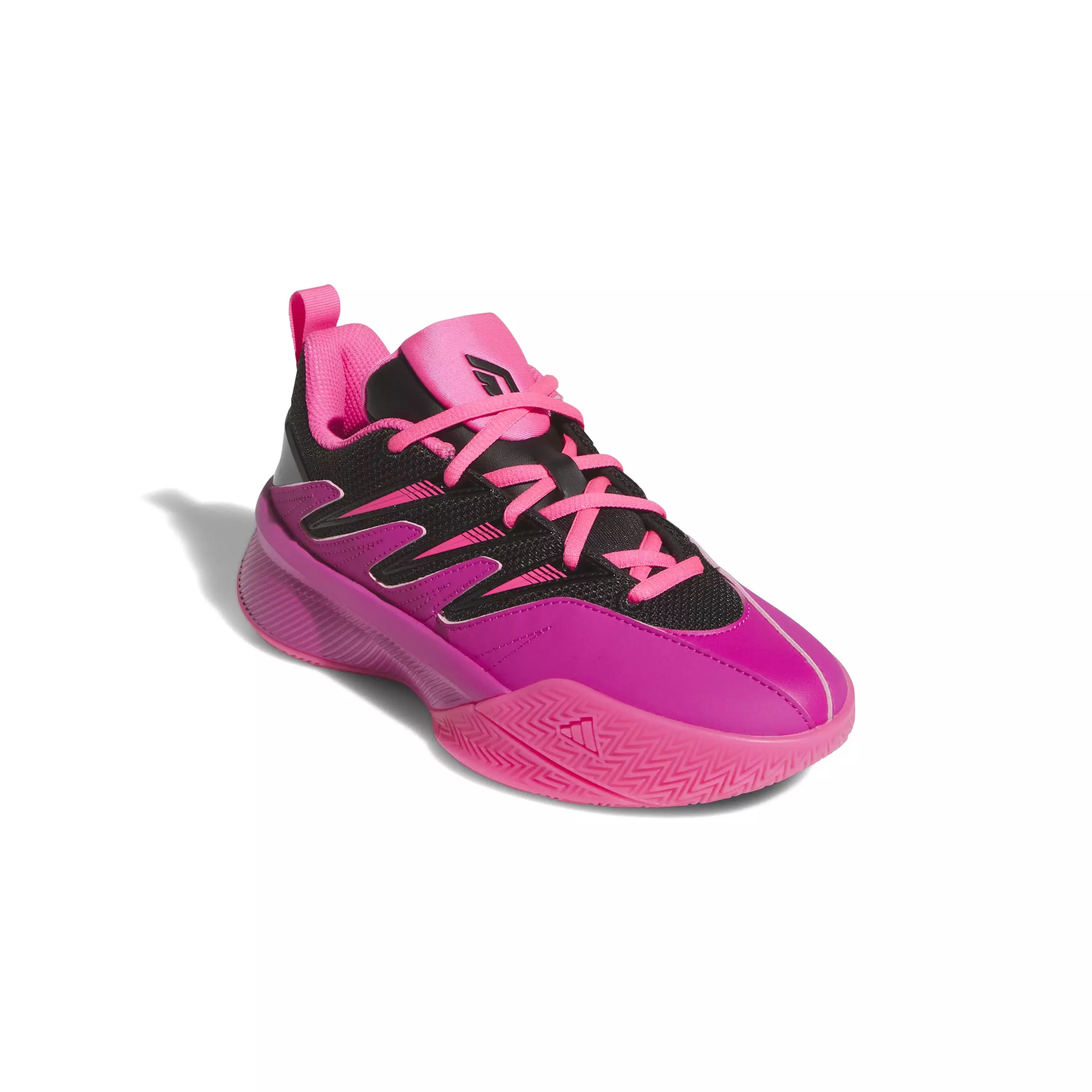 adidas Dame Certified 3 "Lucid Fuchsia/Core Black/Lucid Pink" Grade School Boys' Basketball Shoe - FUCHSIA/BLACK/PINK
