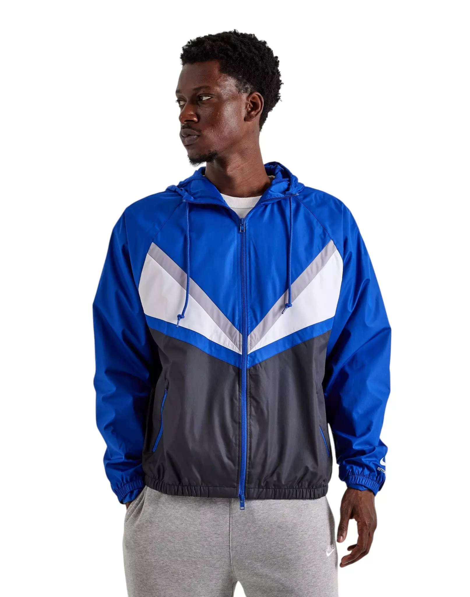 Nike Men's Windruner Lined 26 Remix Jacket - Blue - BLUE