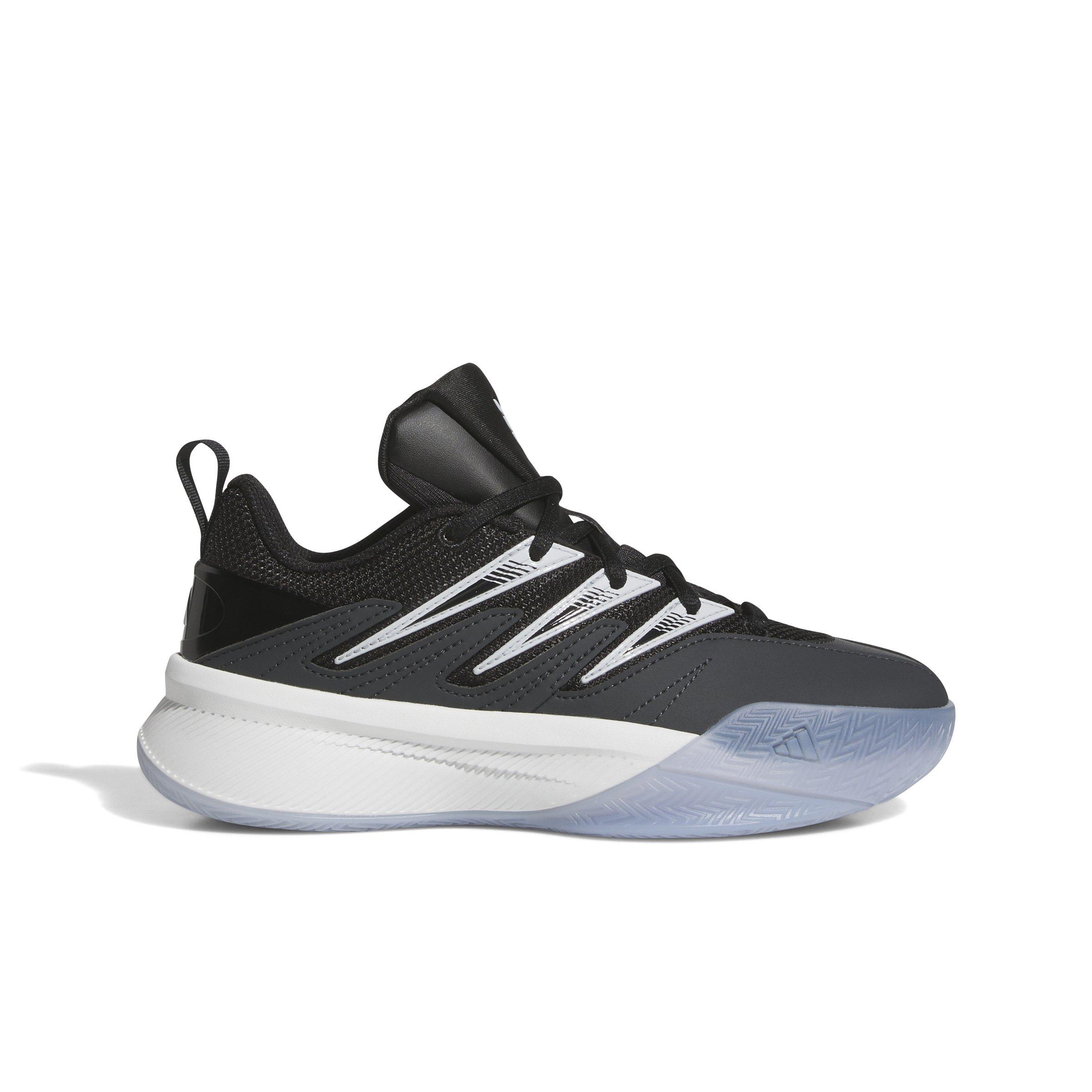adidas Dame Certified 3 "Core Black/Clear Grey/Carbon" Grade School Boys' Basketball Shoe - BLACK/GREY/CARBON Thumbnail View 1