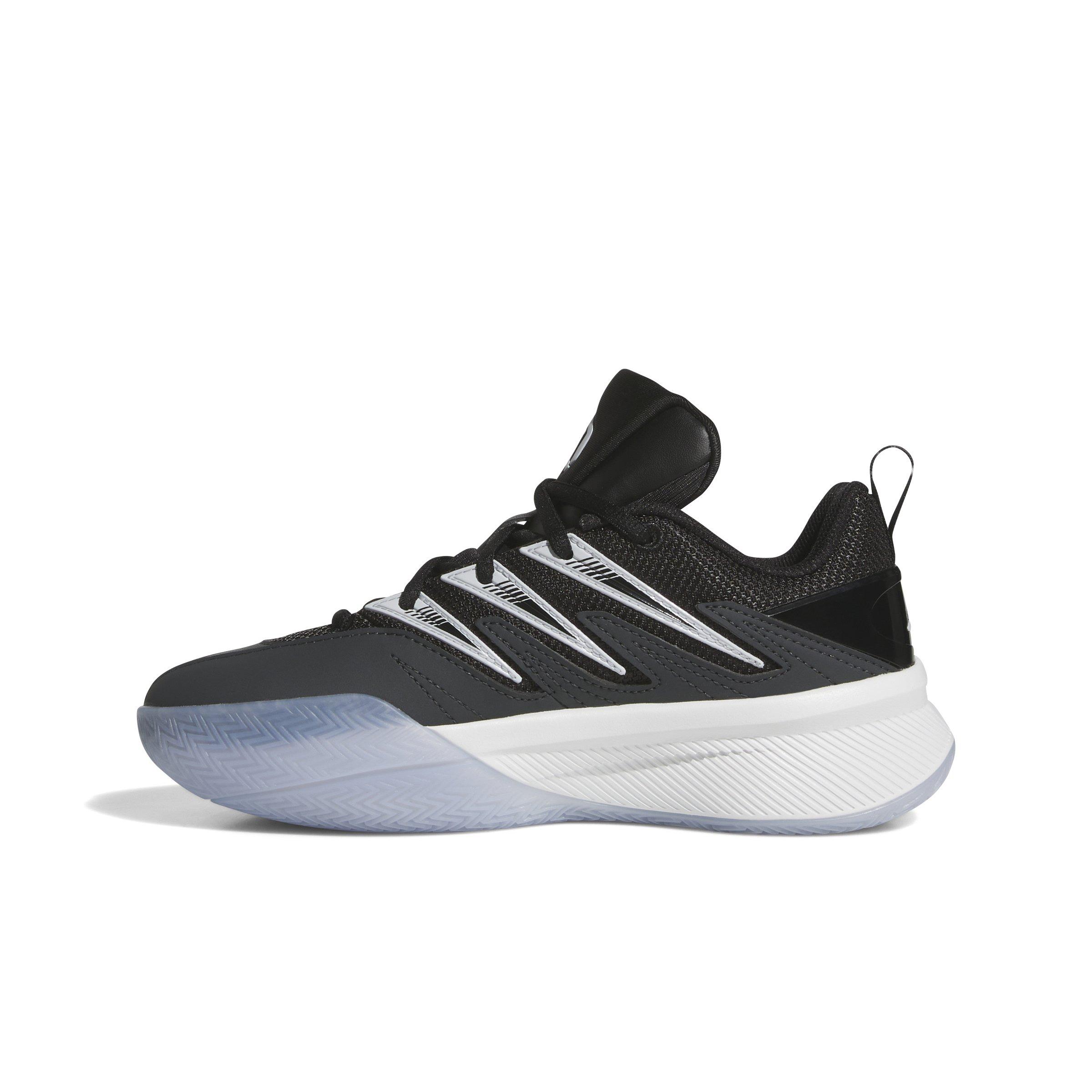 adidas Dame Certified 3 "Core Black/Clear Grey/Carbon" Grade School Boys' Basketball Shoe - BLACK/GREY/CARBON Thumbnail View 2