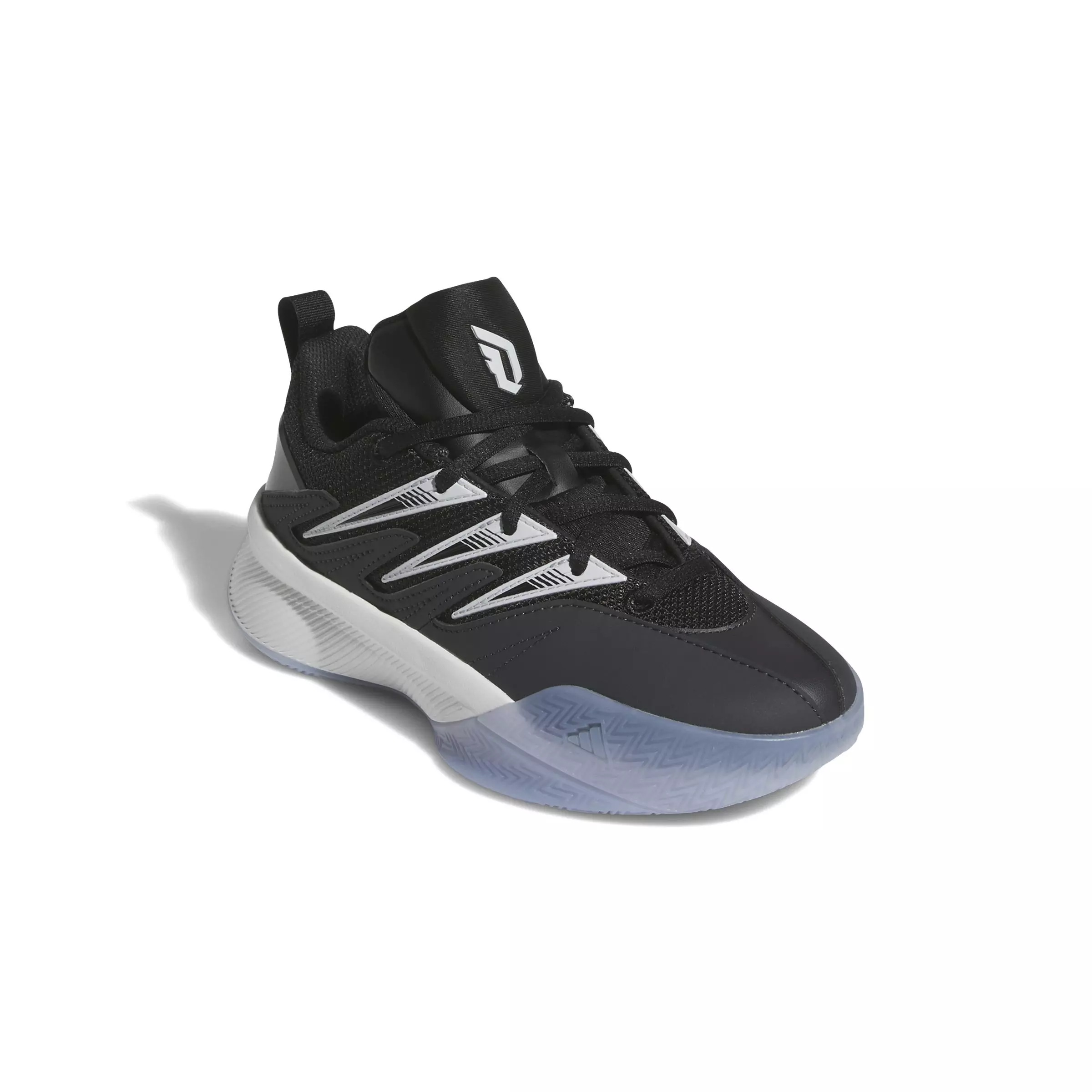 adidas Dame Certified 3 "Core Black/Clear Grey/Carbon" Grade School Boys' Basketball Shoe - BLACK/GREY/CARBON