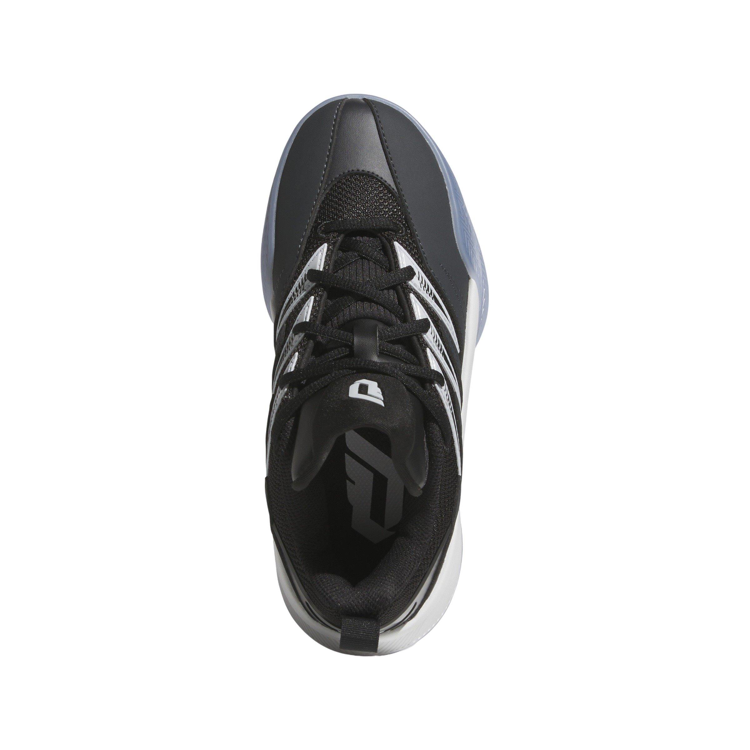 adidas Dame Certified 3 "Core Black/Clear Grey/Carbon" Grade School Boys' Basketball Shoe - BLACK/GREY/CARBON Thumbnail View 7