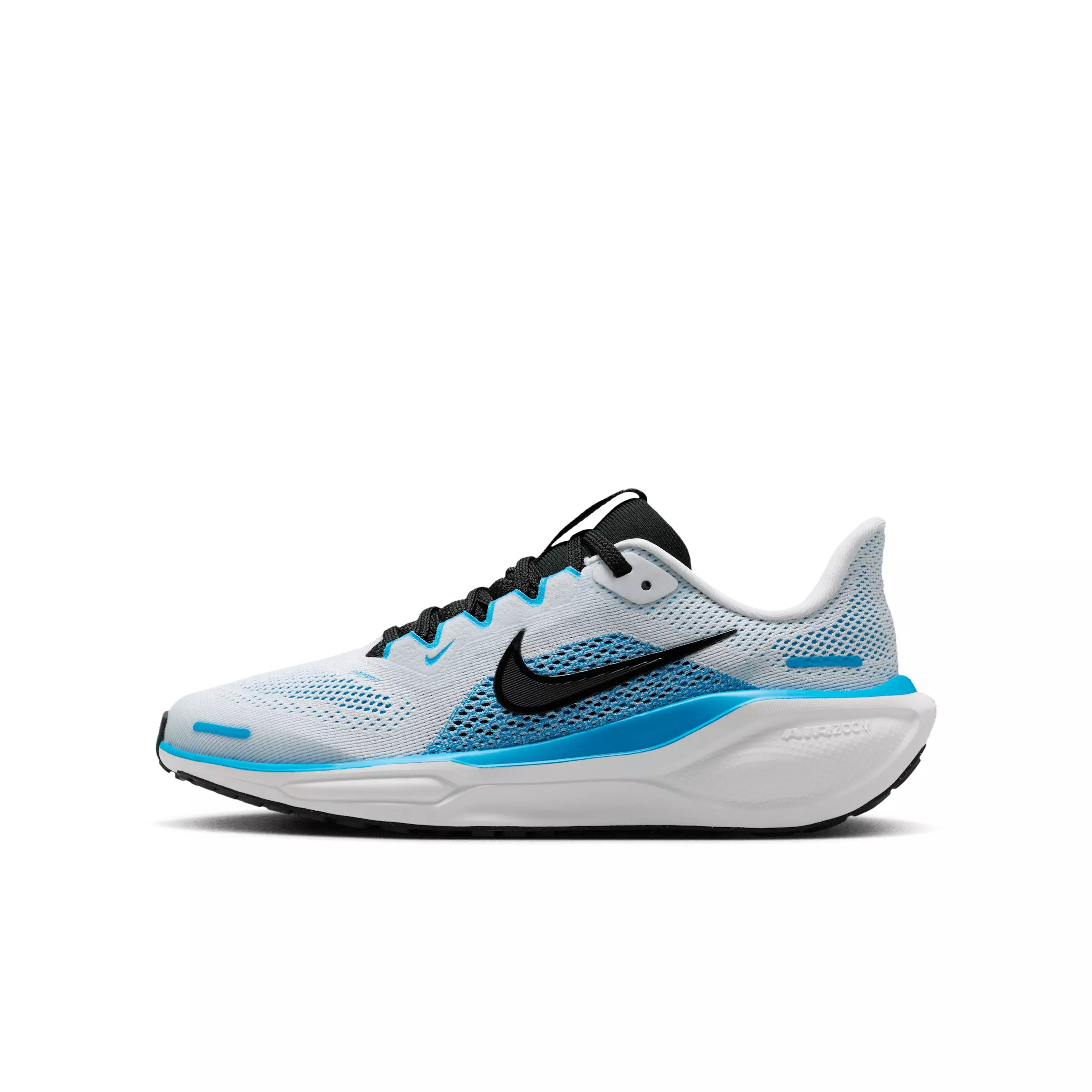 Nike Pegasus 41 "White/Blue Hero/Black/Black" Grade School Boys' Running Shoe - WHITE/BLUE/BLACK/BLACK
