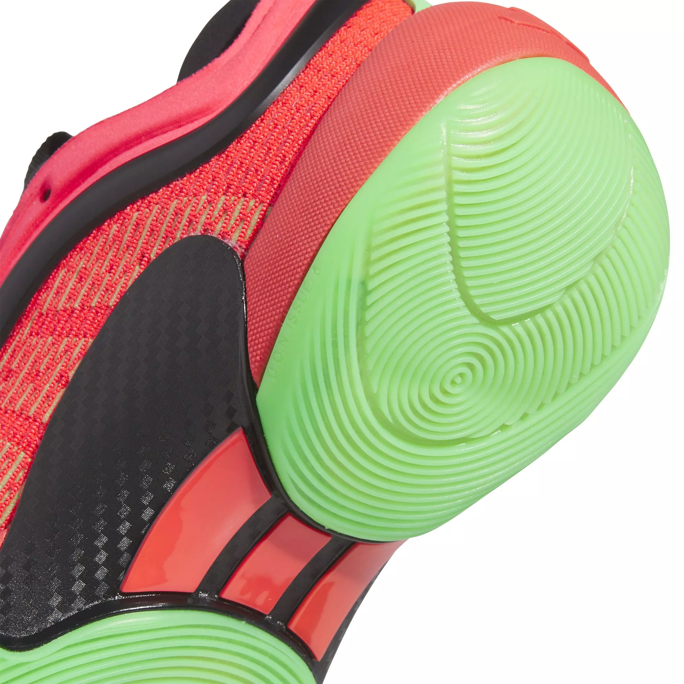 adidas D.O.N. Issue 6 "Lucid Red/Screaming Green/Core Black" Grade School Boys' Basketball Shoe - RED/GREEN/BLACK