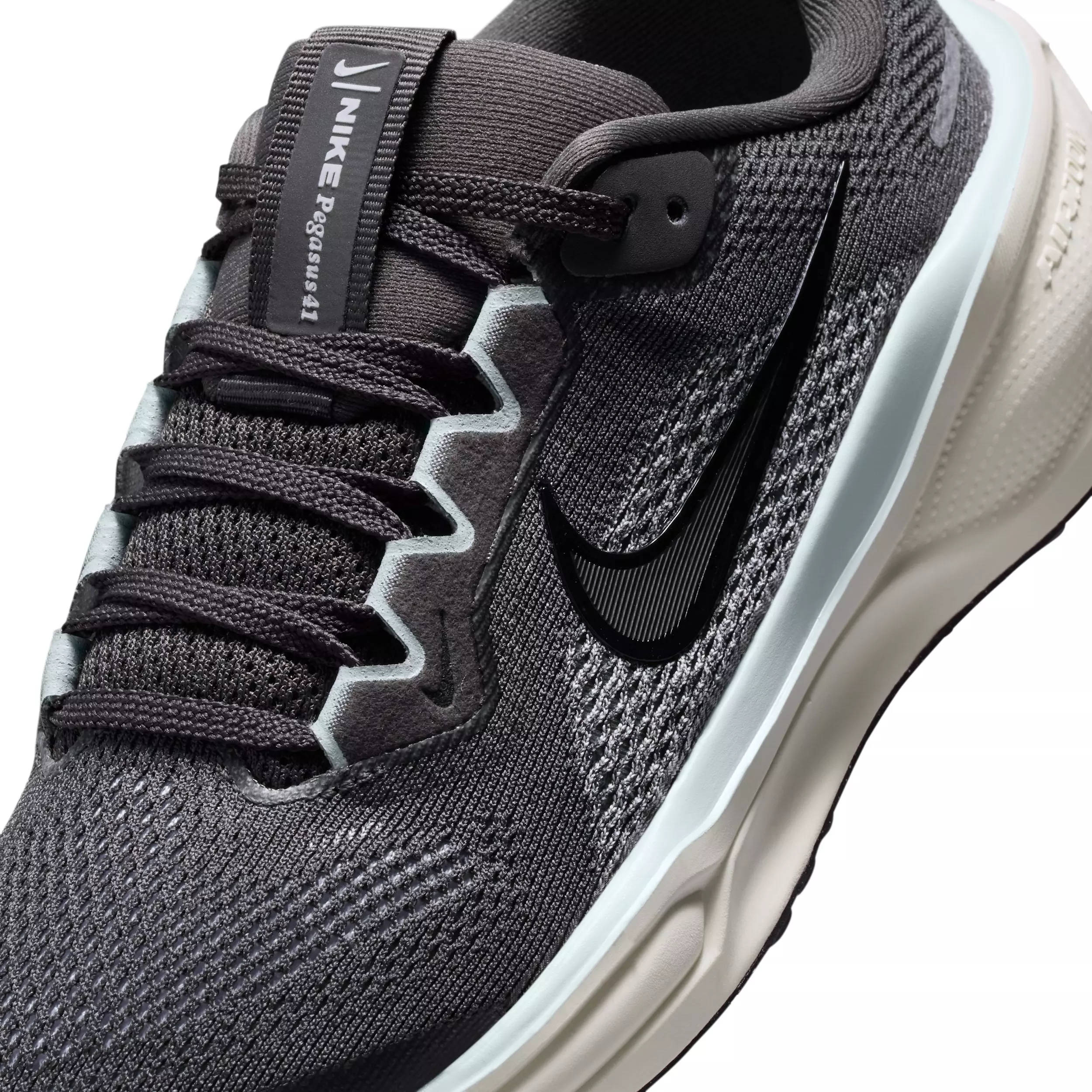Nike Pegasus 41 "Medium Ash/Pure Platinum/Pale Ivory/Black" Grade School Boys' Running Shoe - MD ASH/PLATINUM/IVORY/BLACK
