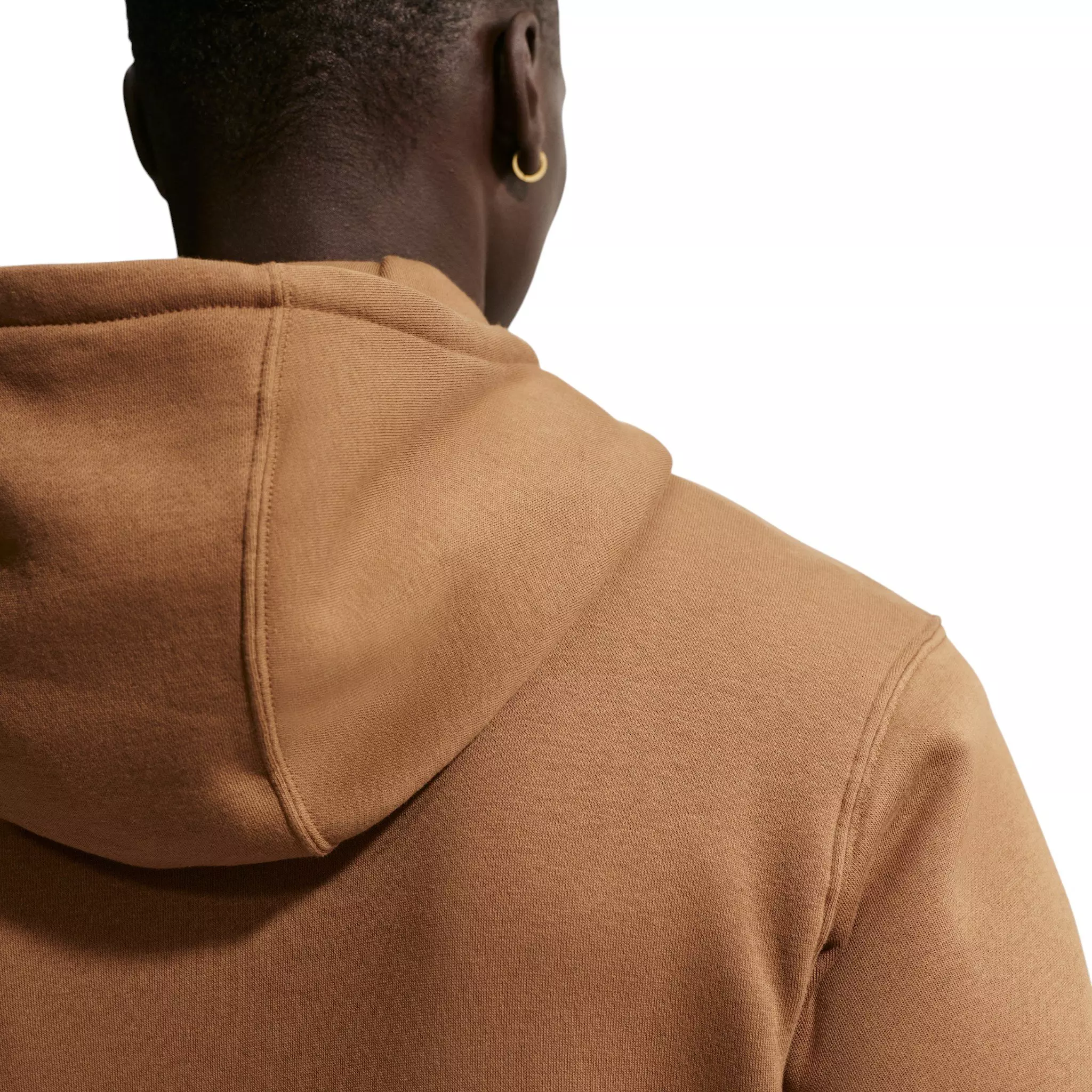 Nike Men's Club Pullover Fleece Hoodie - BROWN