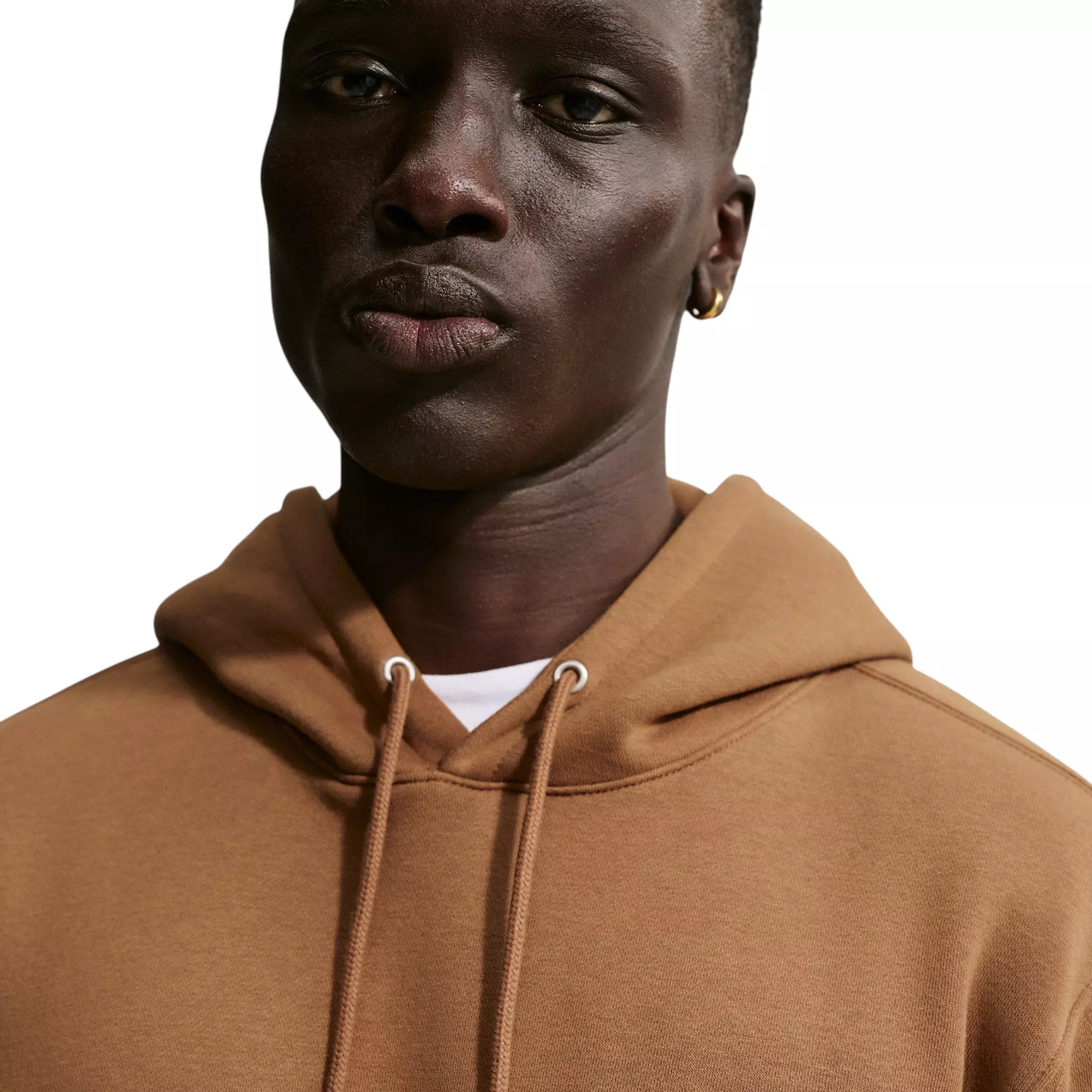 Nike Men's Club Pullover Fleece Hoodie - BROWN