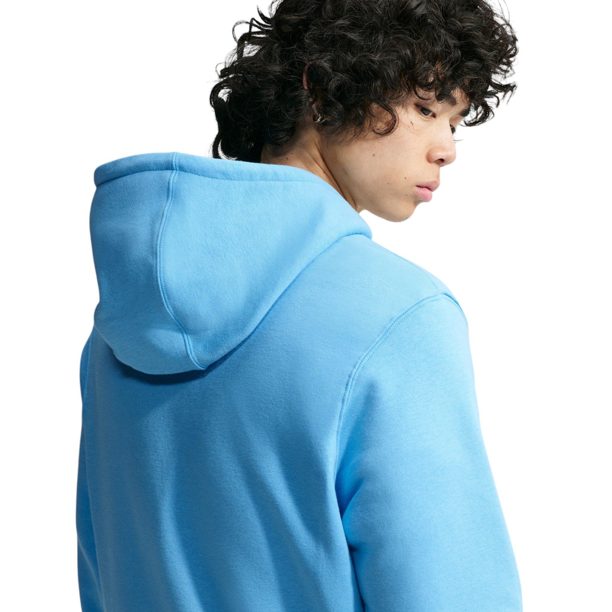 Nike Men's Club Pullover Fleece Hoodie - BLUE Thumbnail View 2