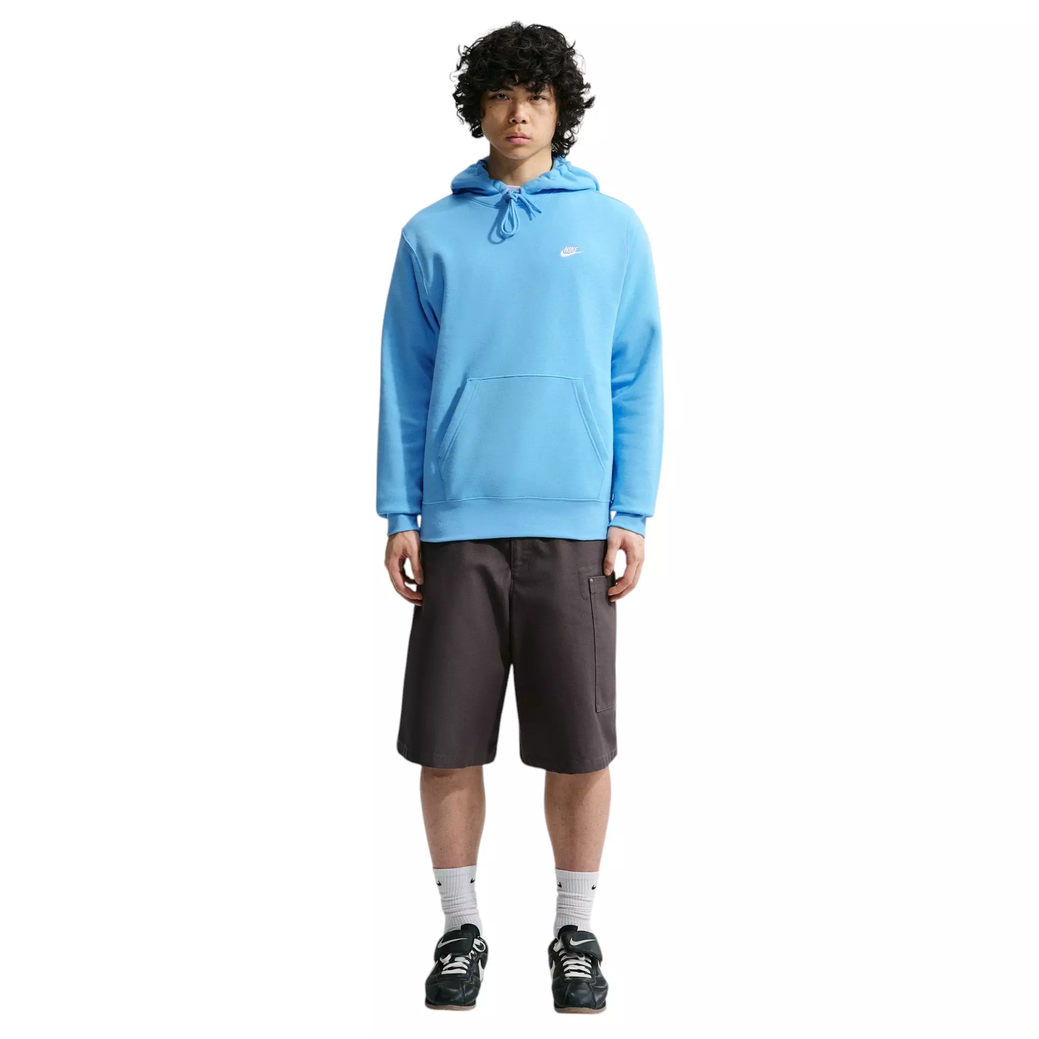 Nike Men's Club Pullover Fleece Hoodie - BLUE