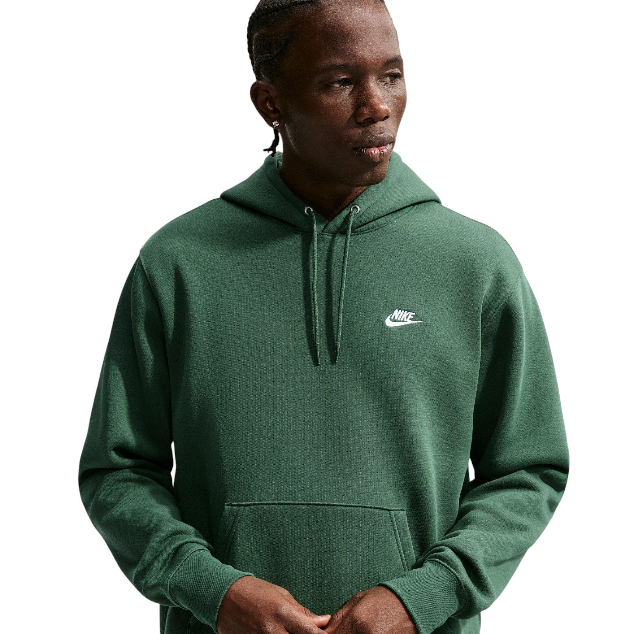 Nike Men's Club Pullover Fleece Hoodie - GREEN