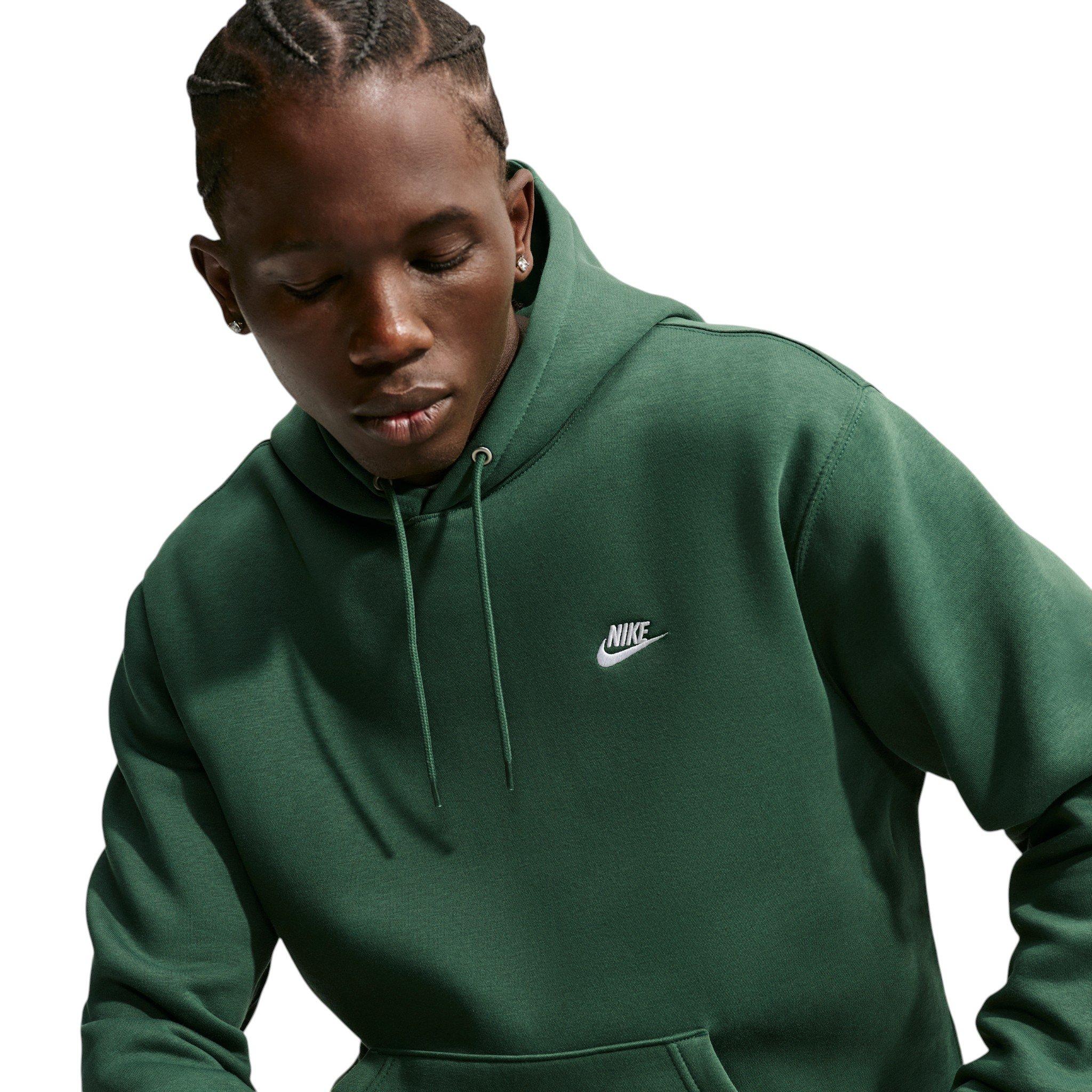 Nike Men's Club Pullover Fleece Hoodie - GREEN
