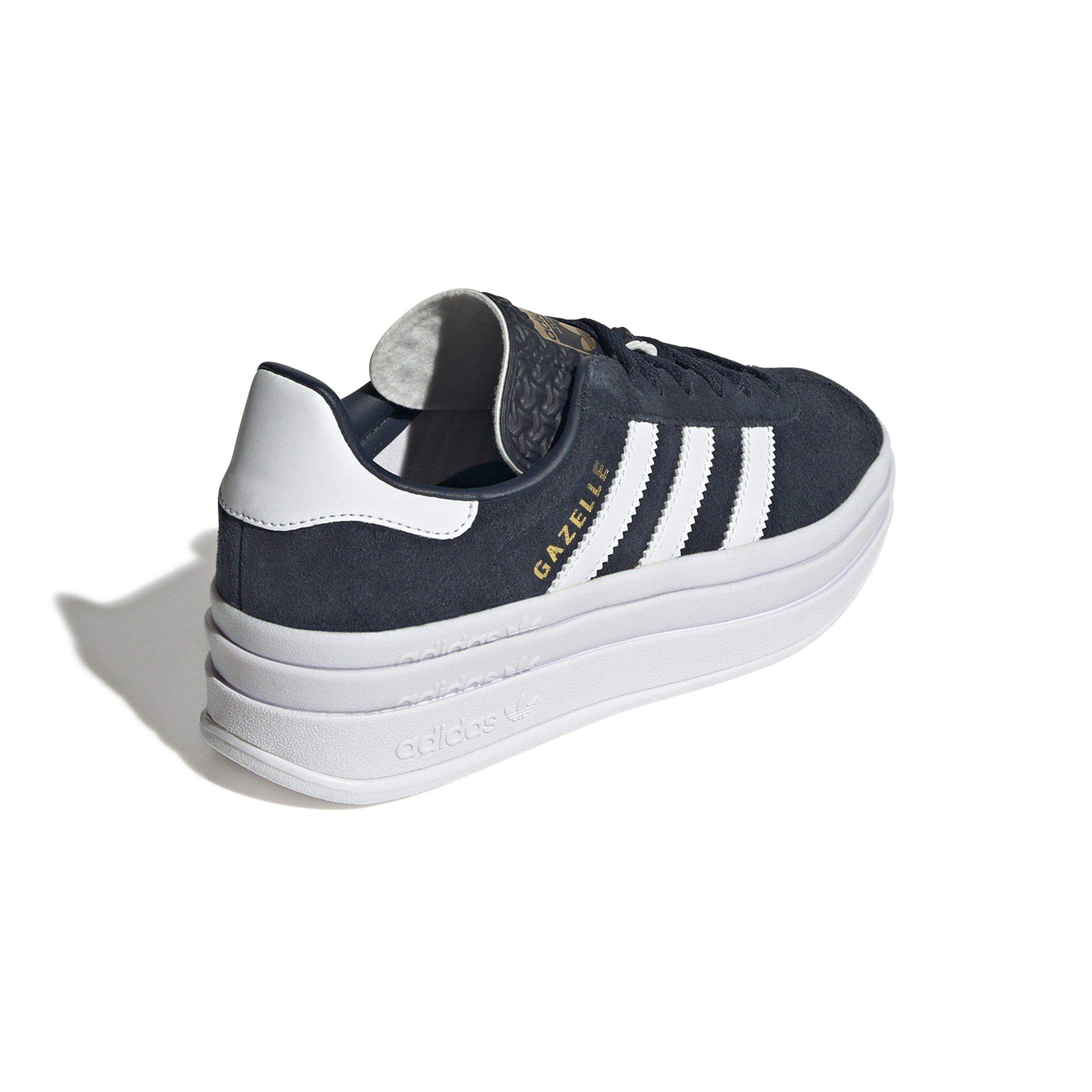 adidas Originals Gazelle Bold Grade School Girls' "Aurora Ink/Ftwr White/Gold Metallic" Shoe