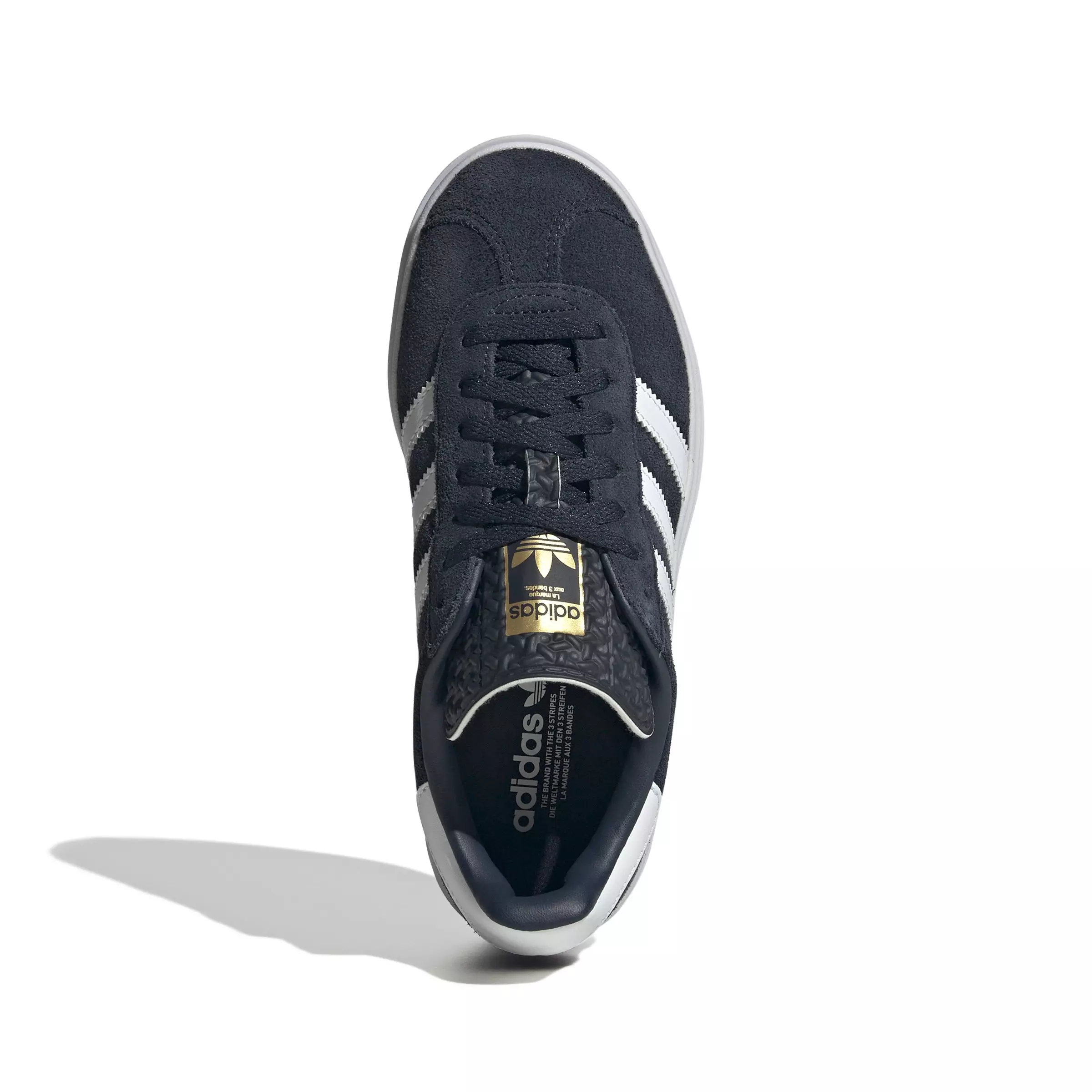 adidas Originals Gazelle Bold "Aurora Ink/Ftwr White/Gold Metallic" Grade School Girls' Shoe - INK/WHITE/GOLD