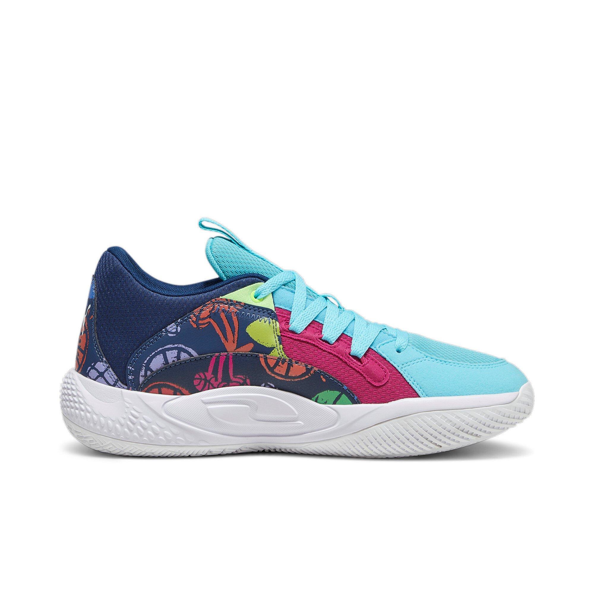 PUMA Court Rider Chaos Fresh "Persian Blue/Pinktastic/Strawberry Burst/Green" Men's Basketball Shoe - BLUE/PINTASTIC/STRAWBERRY/GREEN Thumbnail View 1