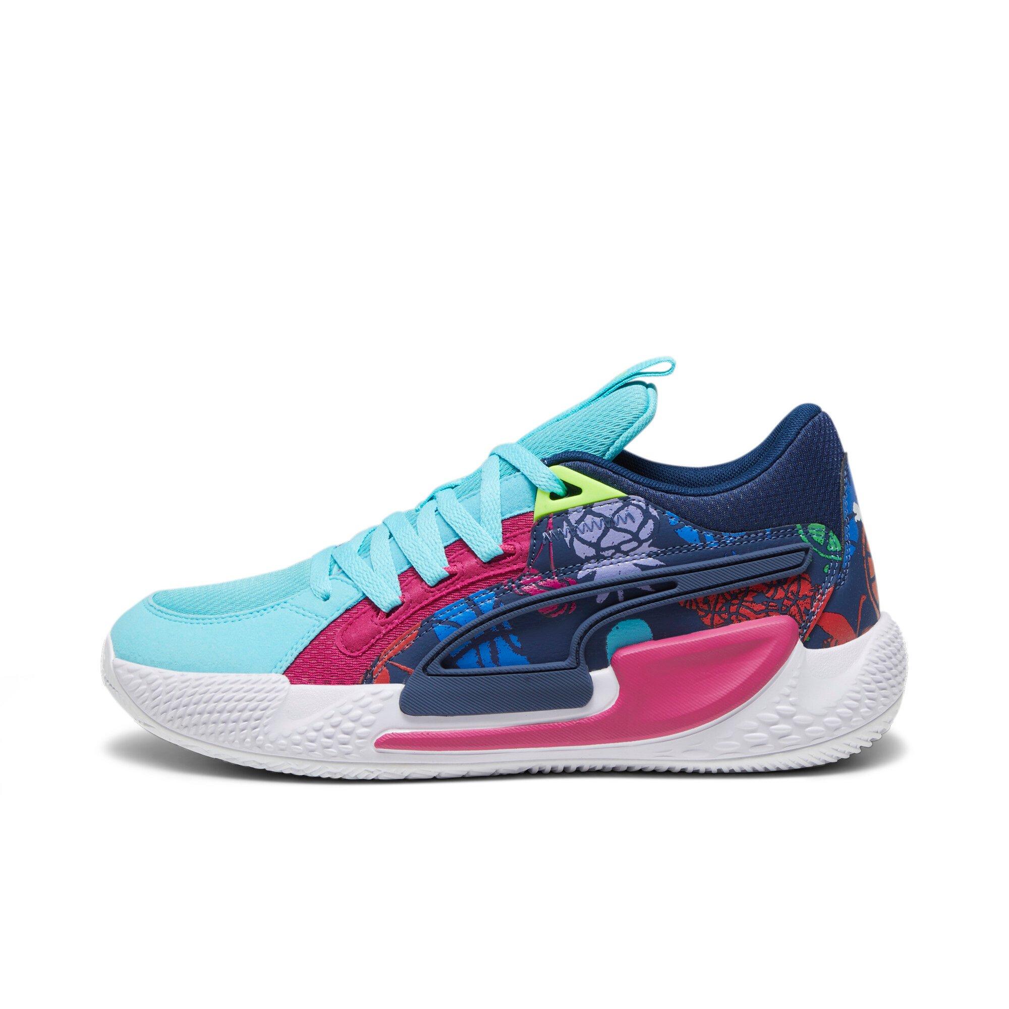 PUMA Court Rider Chaos Fresh "Persian Blue/Pinktastic/Strawberry Burst/Green" Men's Basketball Shoe - BLUE/PINTASTIC/STRAWBERRY/GREEN Thumbnail View 2