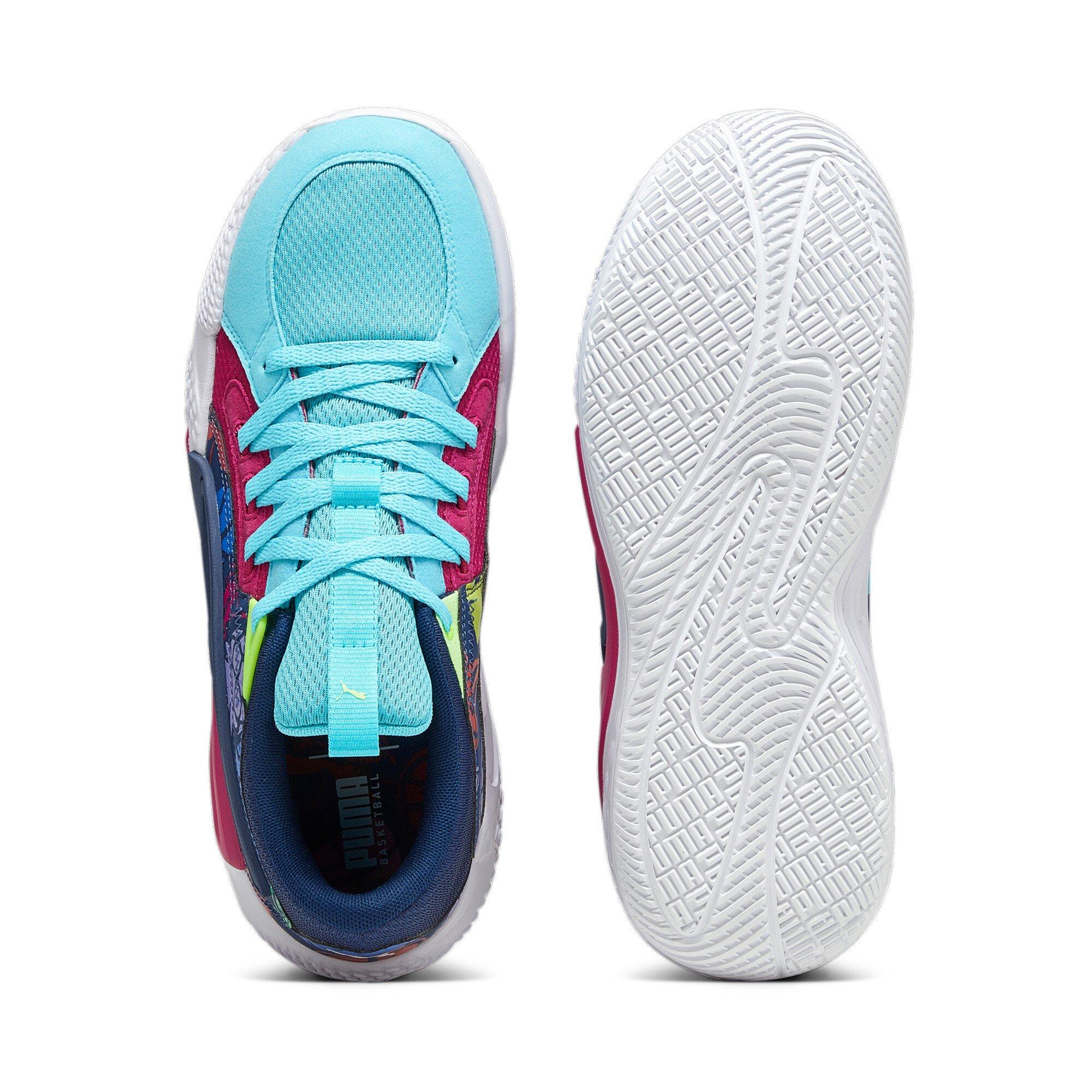 PUMA Court Rider Chaos Fresh "Persian Blue/Pinktastic/Strawberry Burst/Green" Men's Basketball Shoe - BLUE/PINTASTIC/STRAWBERRY/GREEN Thumbnail View 4
