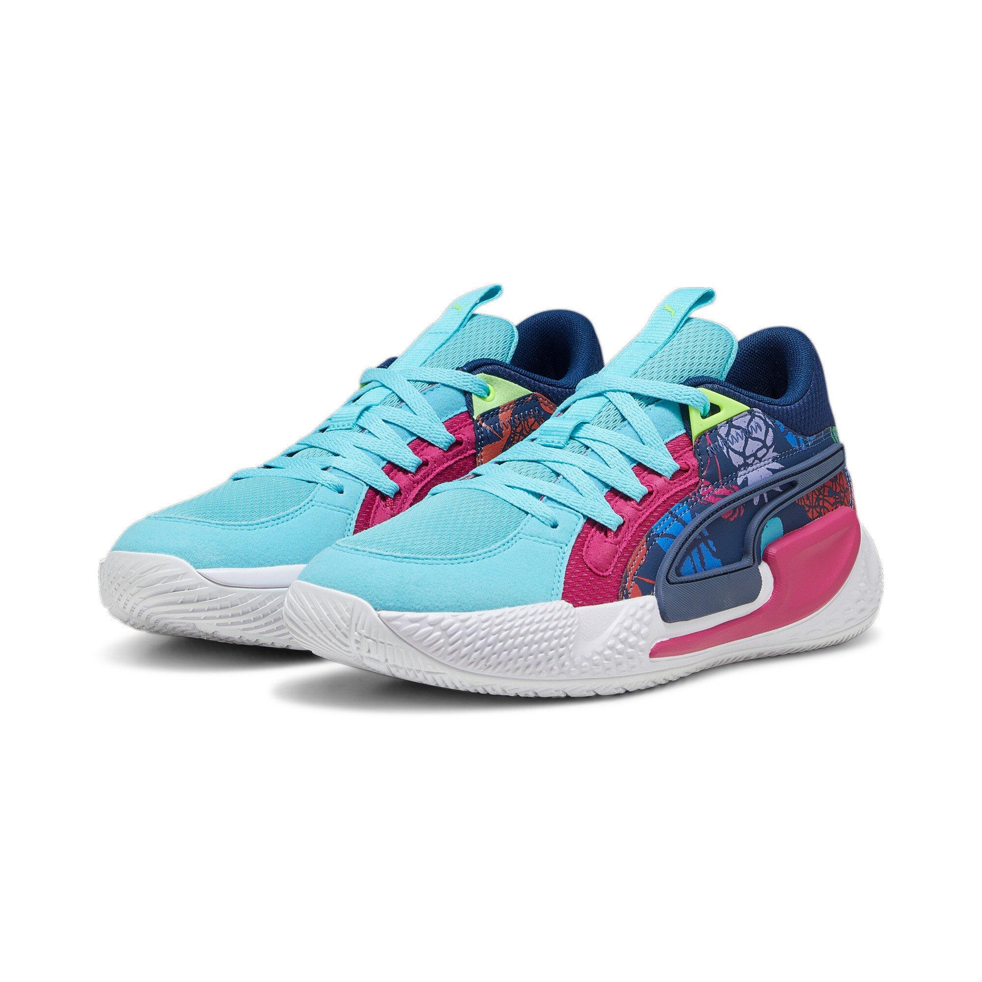 PUMA Court Rider Chaos Fresh "Persian Blue/Pinktastic/Strawberry Burst/Green" Men's Basketball Shoe - BLUE/PINTASTIC/STRAWBERRY/GREEN Thumbnail View 5